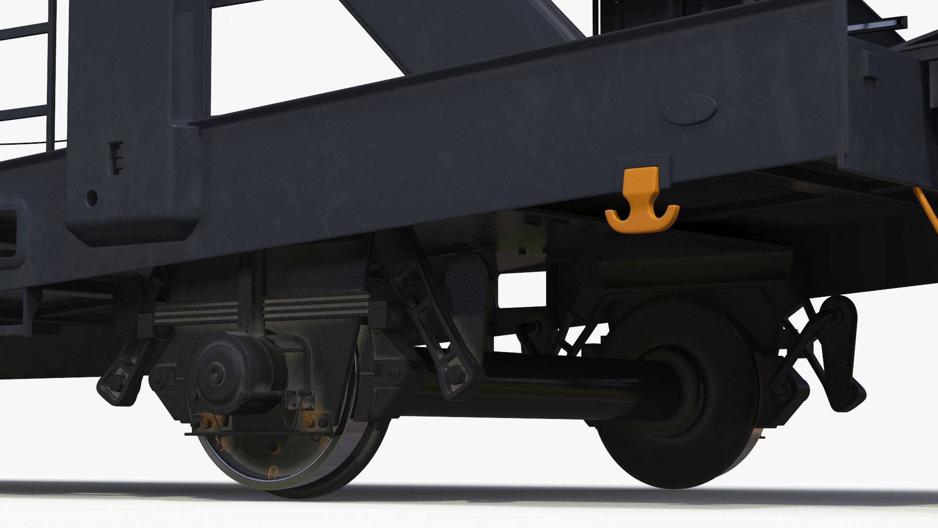 3D Locomotive with Car Transporter Loaded model