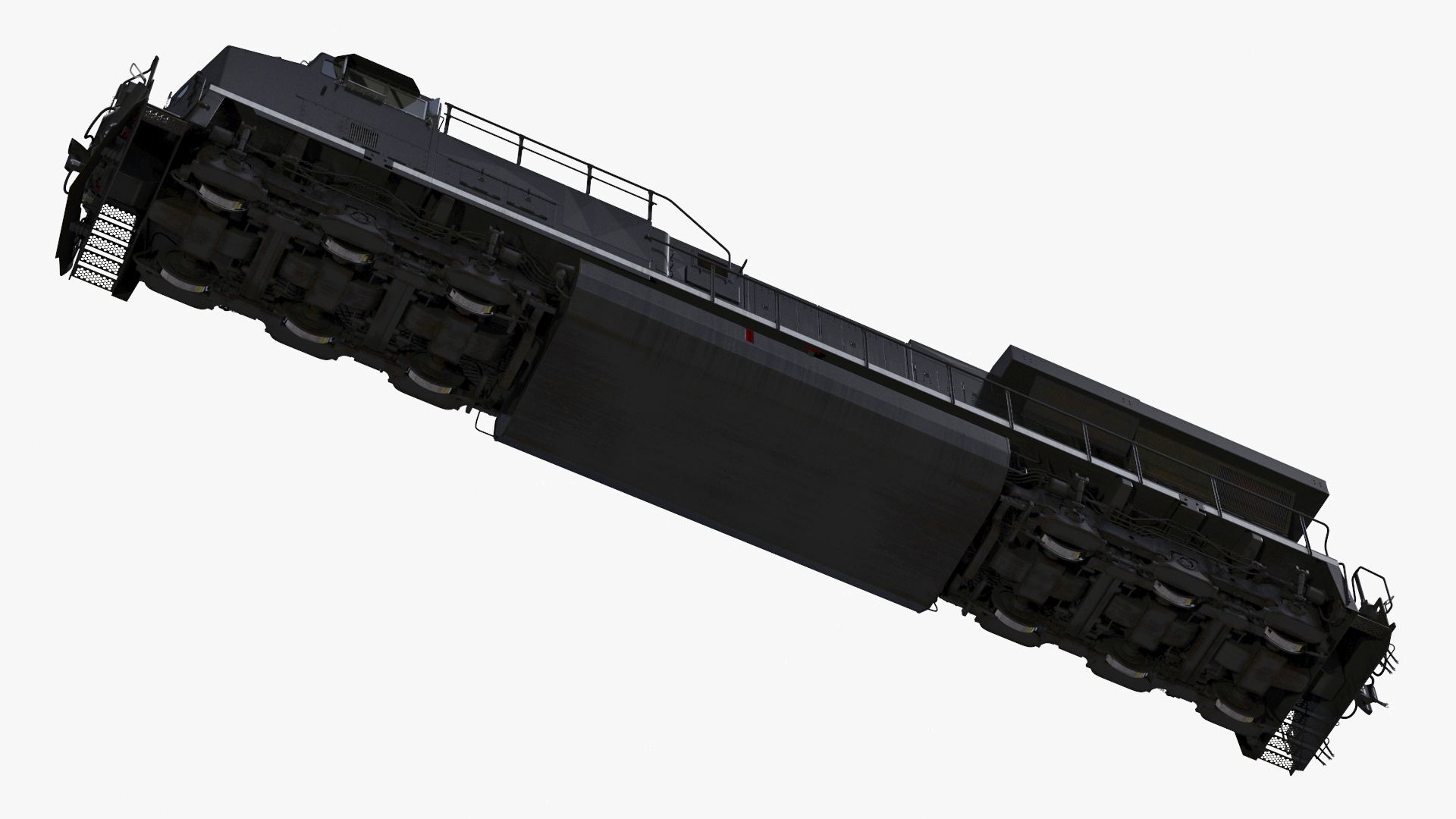 3D Locomotive with Car Transporter Loaded model