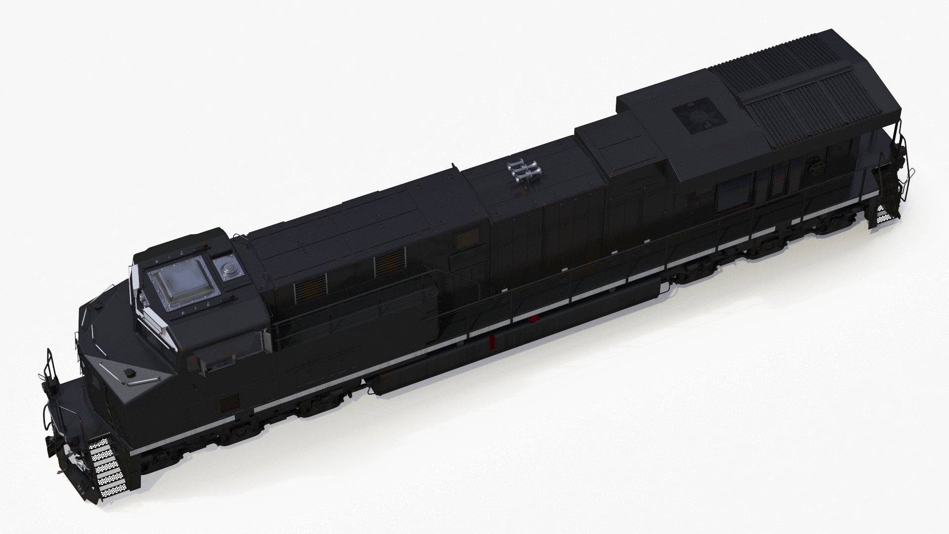 3D Locomotive with Car Transporter Loaded model
