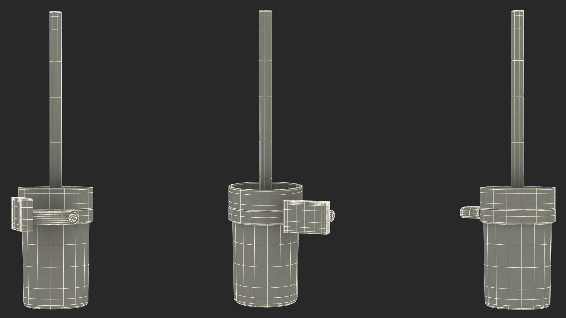 Wall Toilet Brush Holder 3D model
