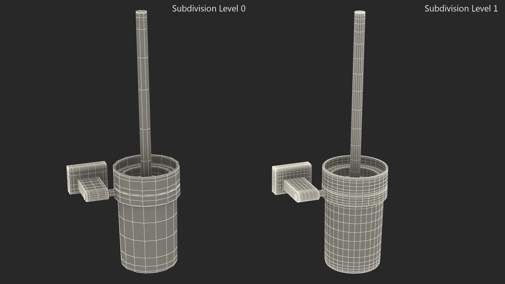 Wall Toilet Brush Holder 3D model