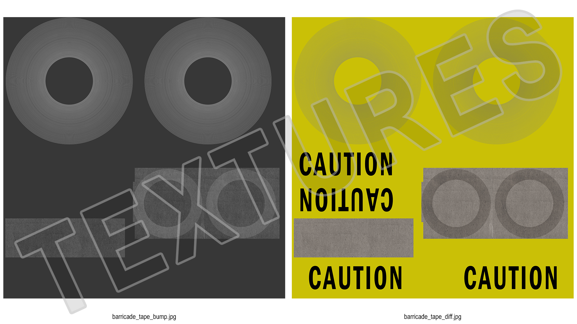 Yellow Caution Tape Roll 3D model