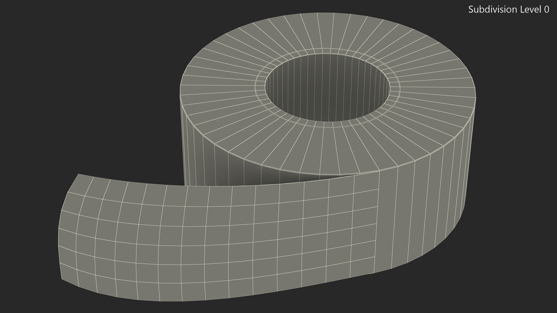 Yellow Caution Tape Roll 3D model
