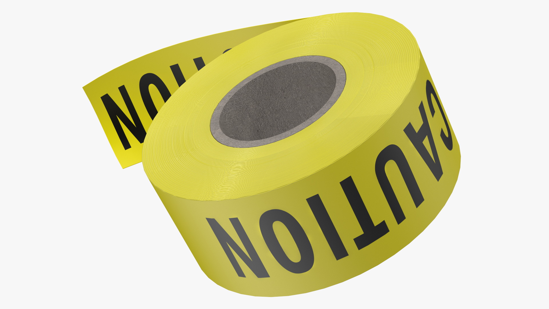 Yellow Caution Tape Roll 3D model