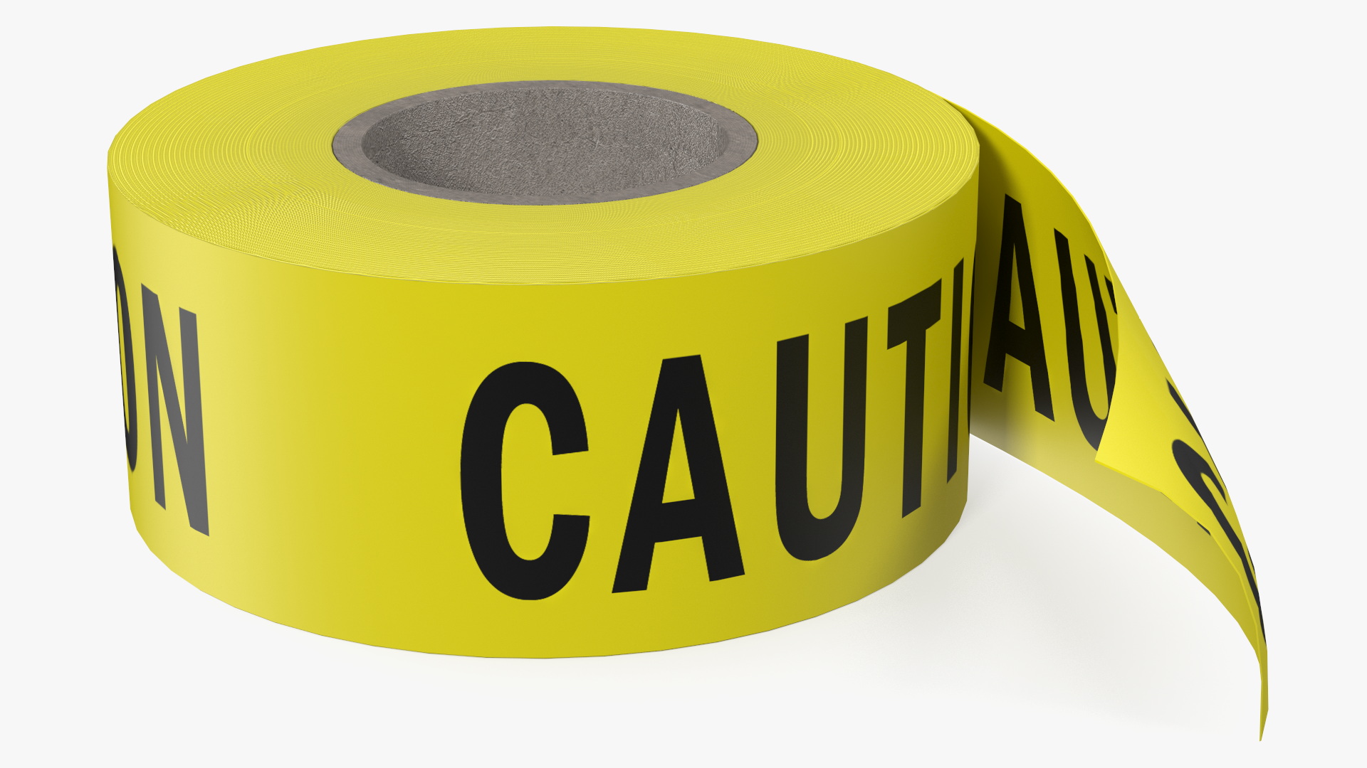 Yellow Caution Tape Roll 3D model