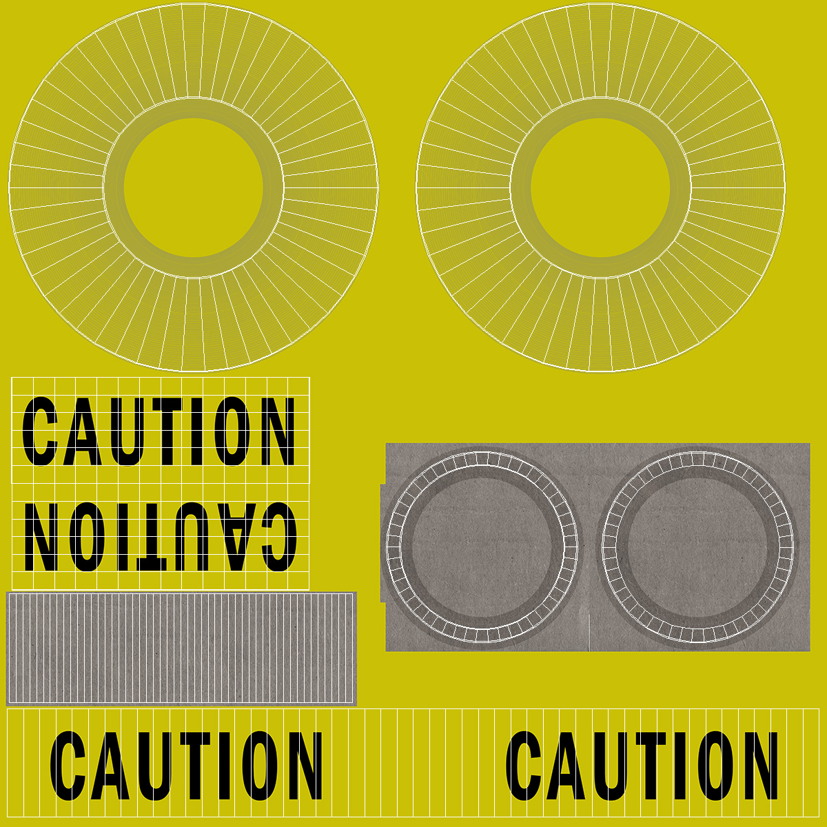 Yellow Caution Tape Roll 3D model
