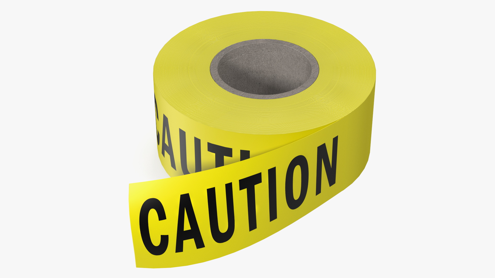 Yellow Caution Tape Roll 3D model