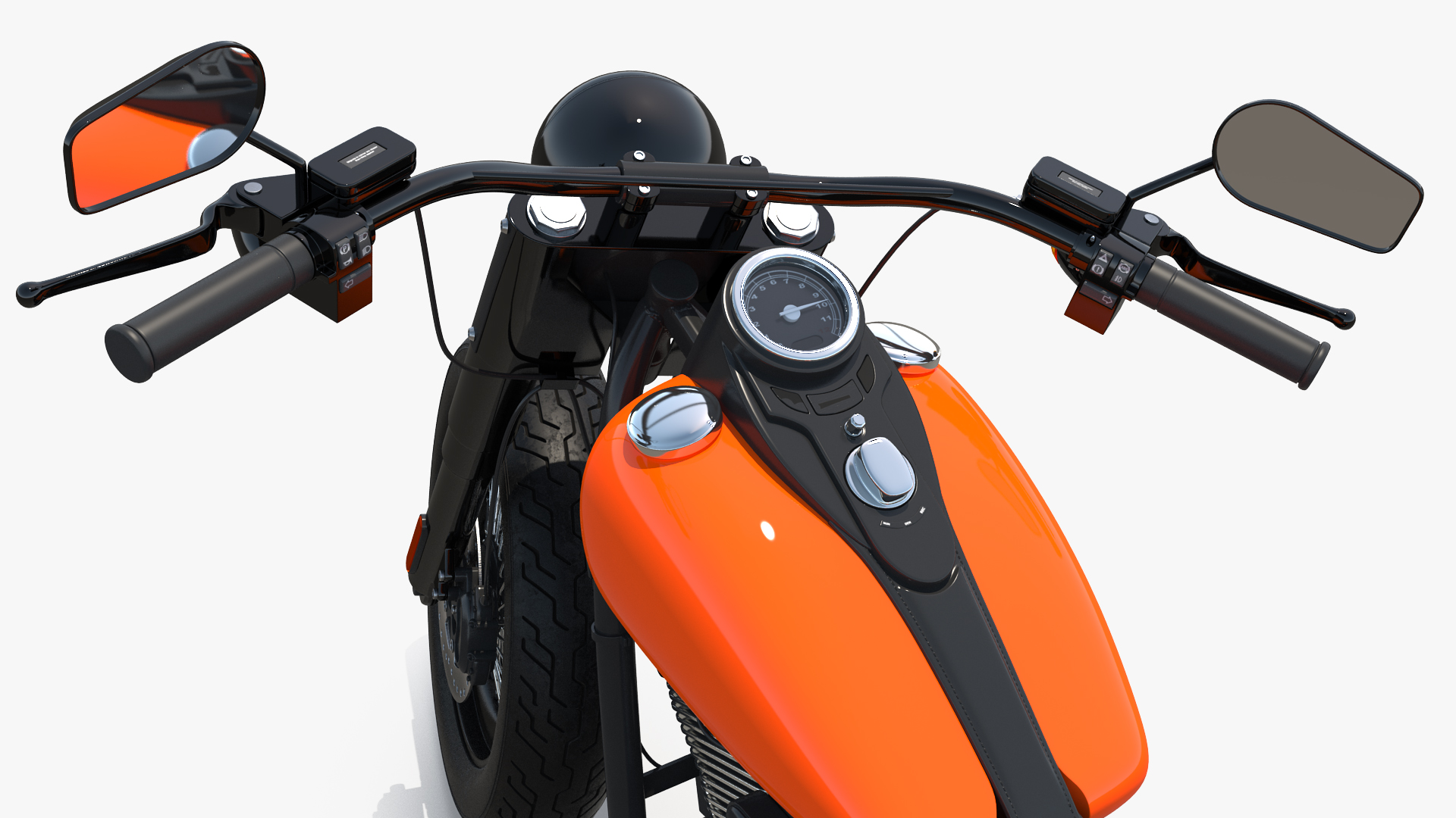 3D Classic Motorcycle Generic Rigged model