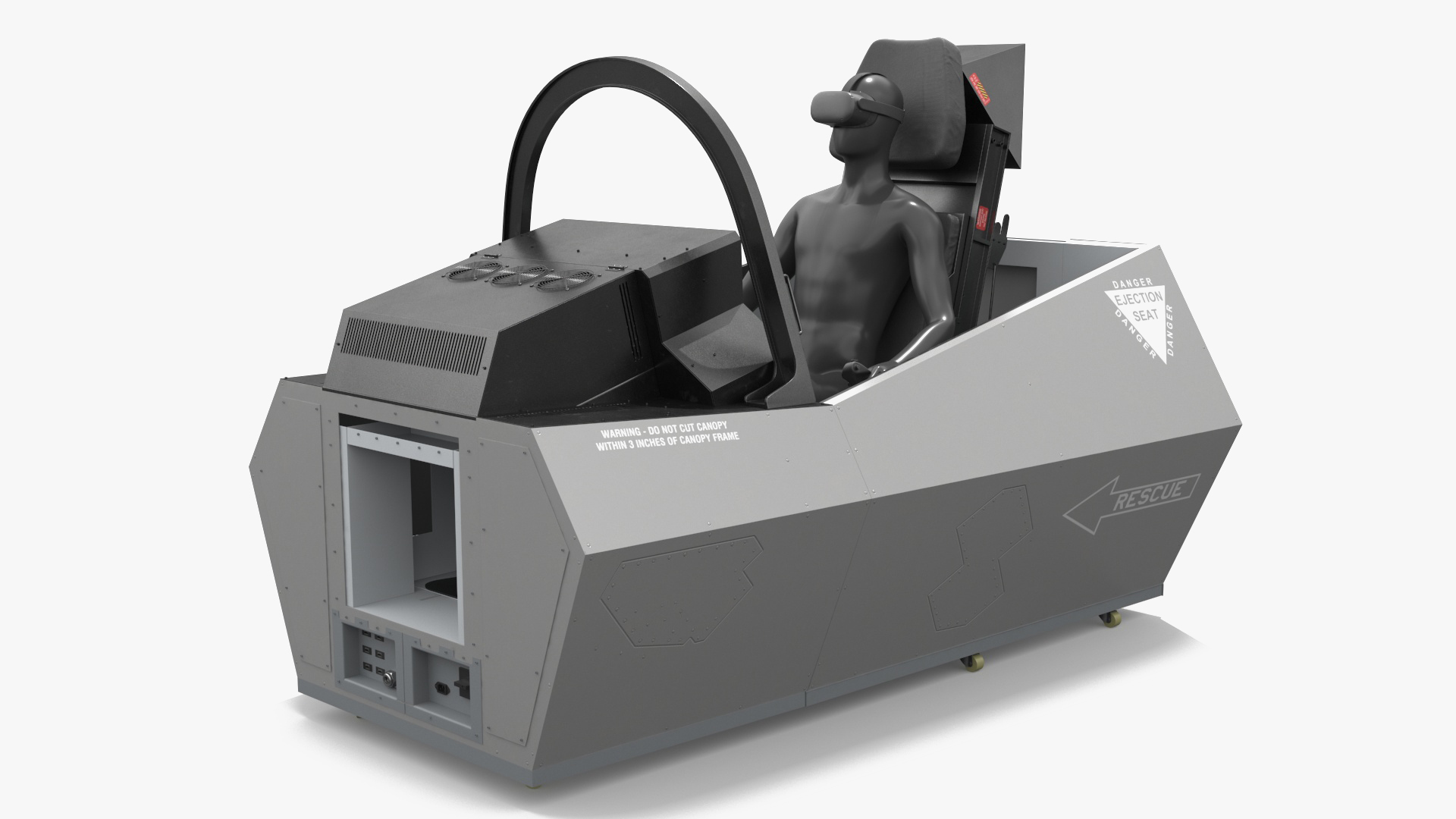 3D F-35 Cockpit Simulator with Mannequin in VR model