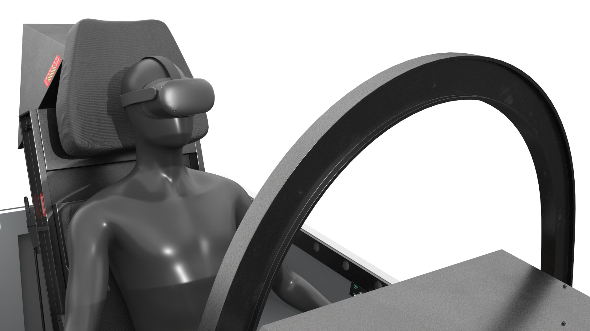 3D F-35 Cockpit Simulator with Mannequin in VR model
