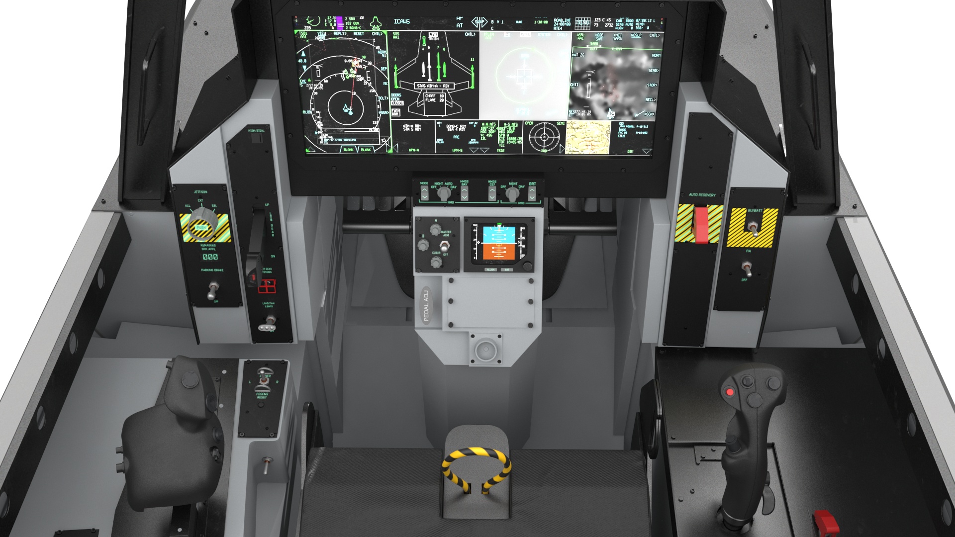 3D F-35 Cockpit Simulator with Mannequin in VR model