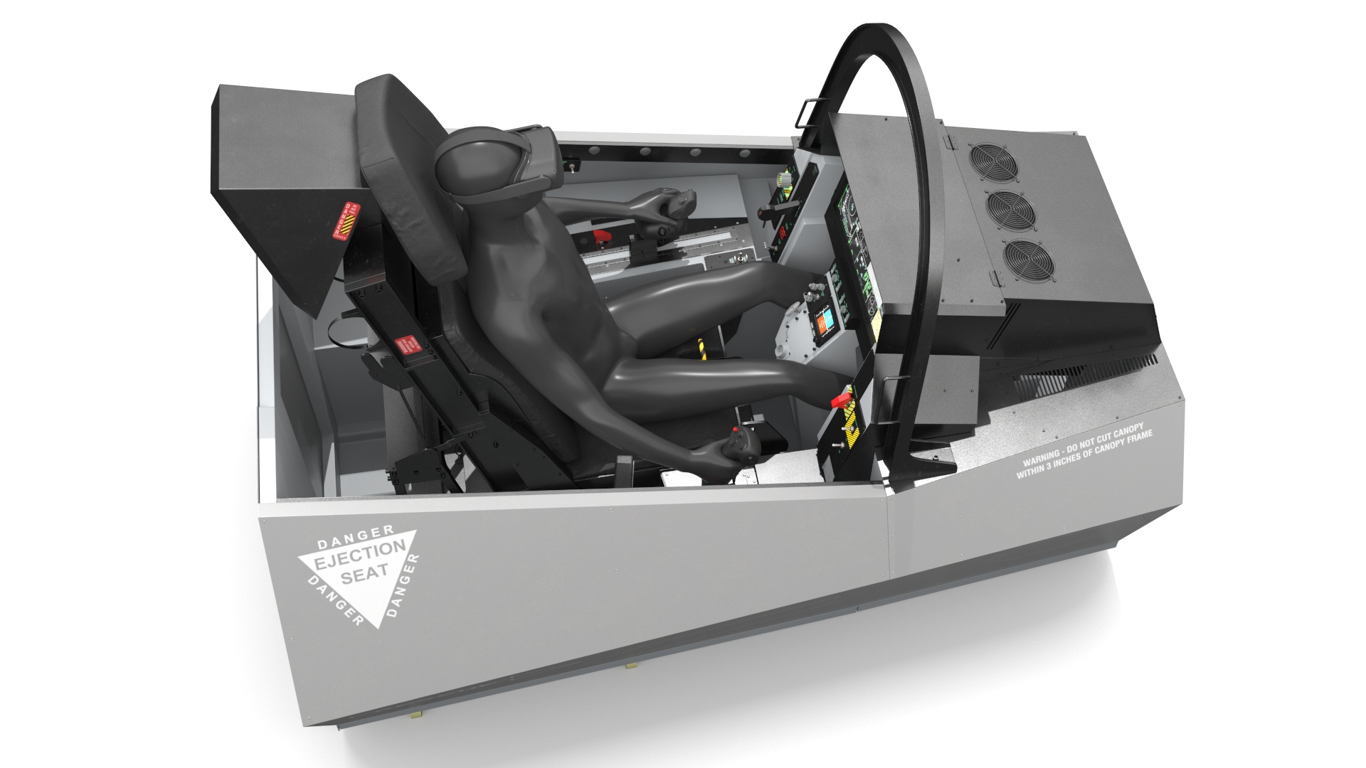 3D F-35 Cockpit Simulator with Mannequin in VR model