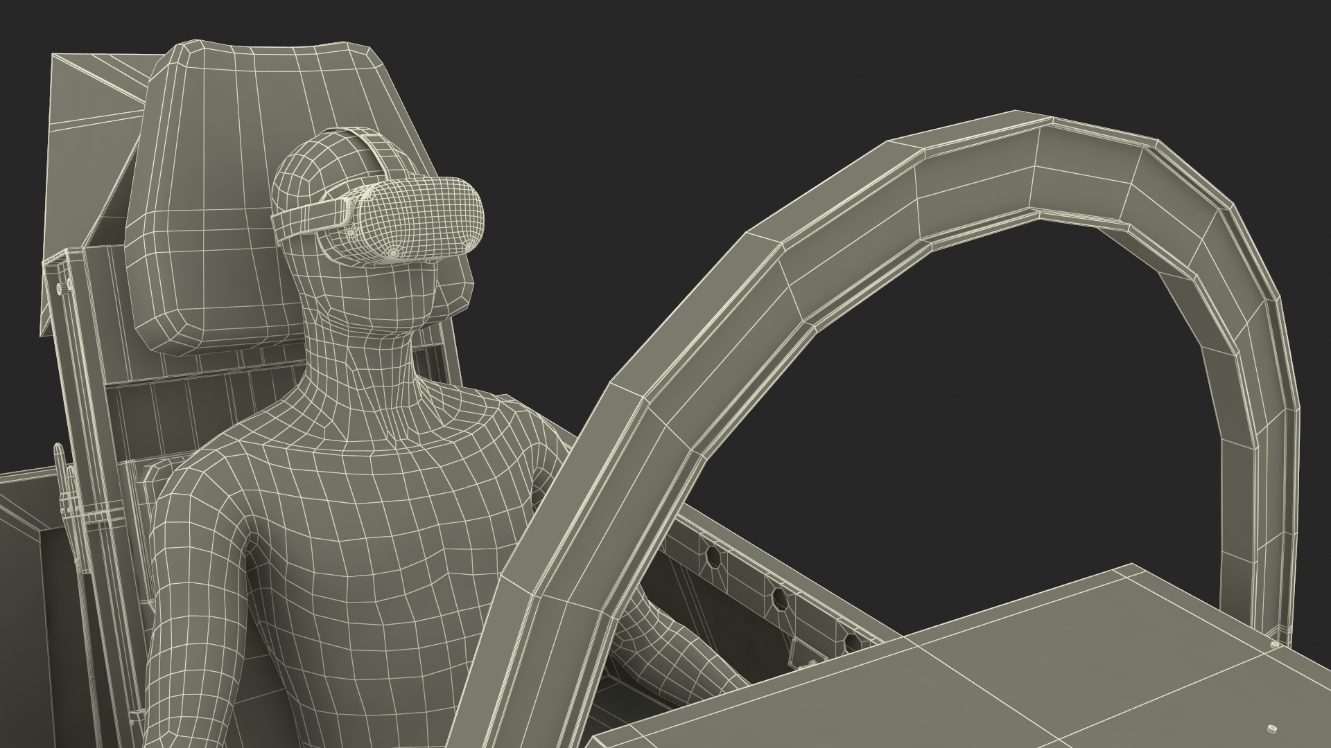 3D F-35 Cockpit Simulator with Mannequin in VR model
