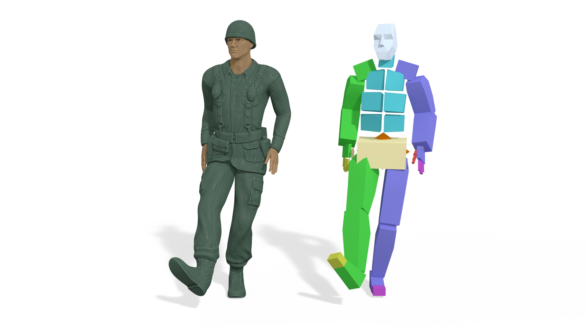 3D Toy Soldier Rigged model