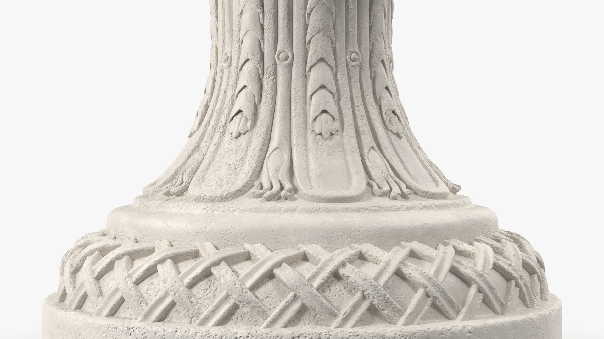 Planter Urn With Moss Garden h70 3D