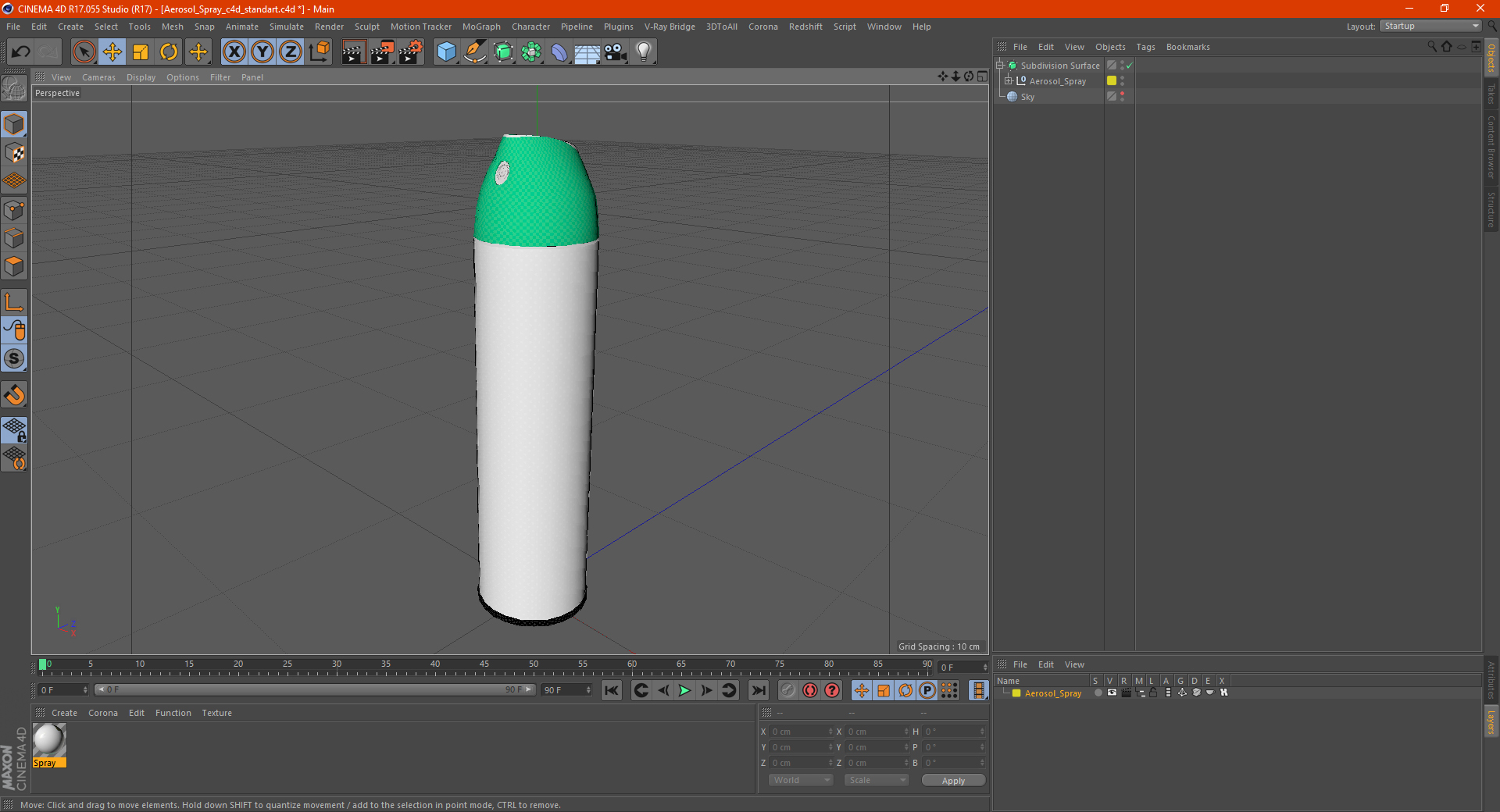 3D Aerosol Spray model