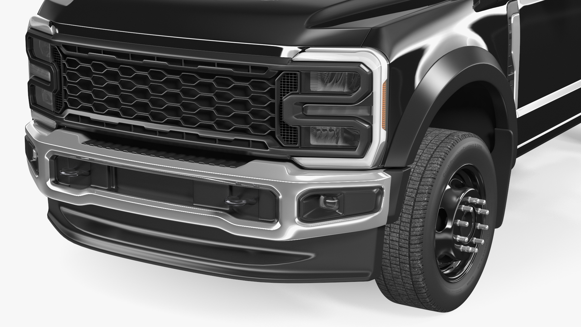 3D Two Doors Chassis Cab Black Rigged for Maya model