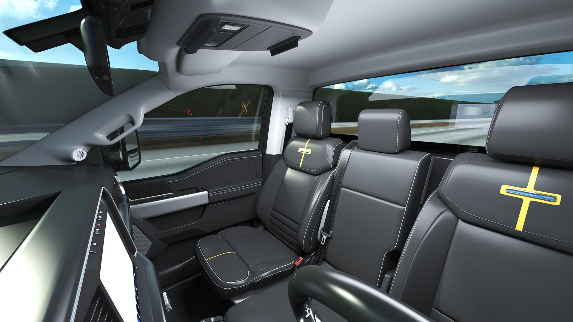3D Two Doors Chassis Cab Black Rigged for Maya model