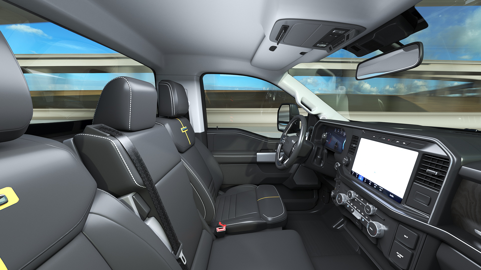 3D Two Doors Chassis Cab Black Rigged for Maya model