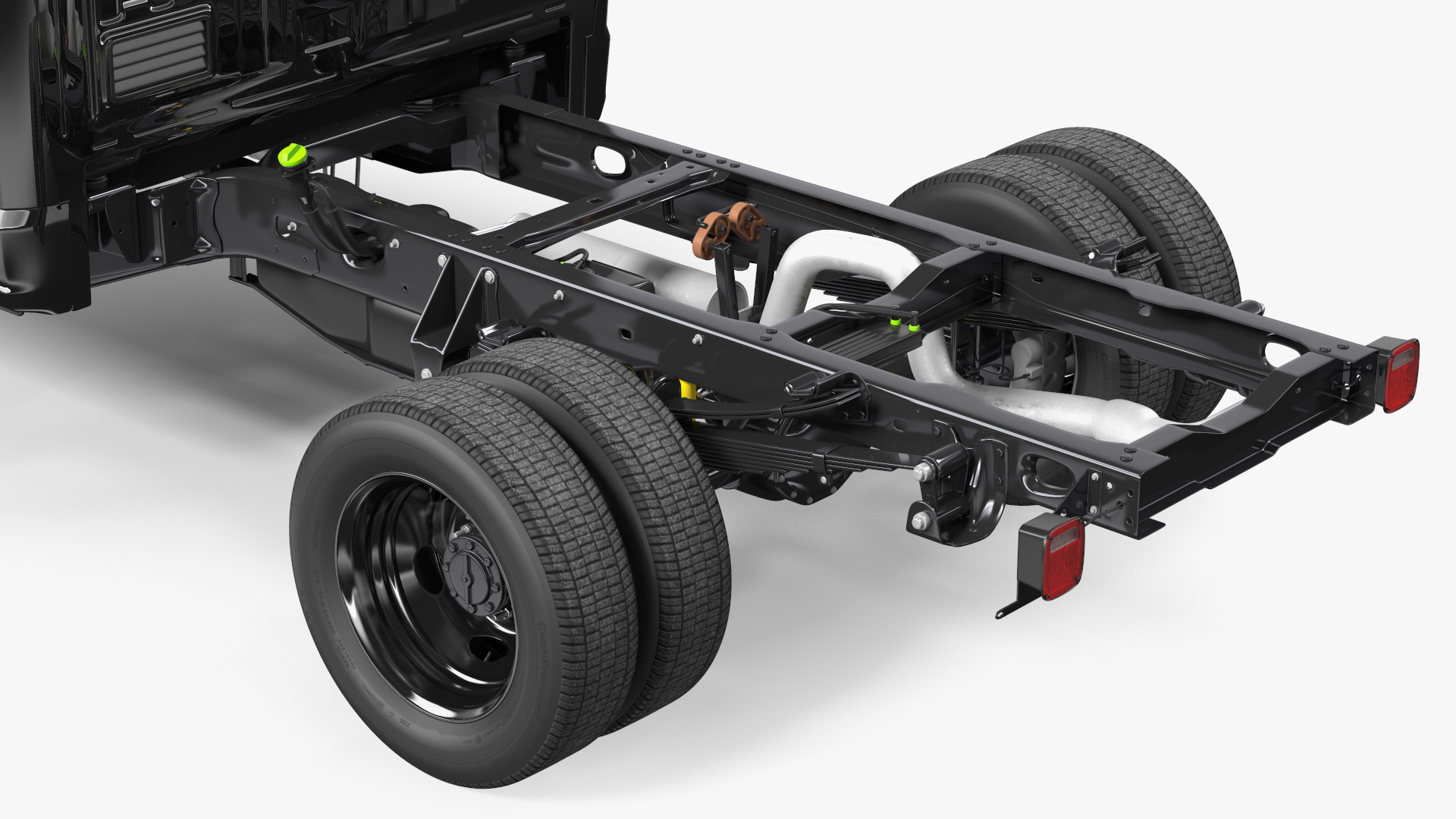 3D Two Doors Chassis Cab Black Rigged for Maya model