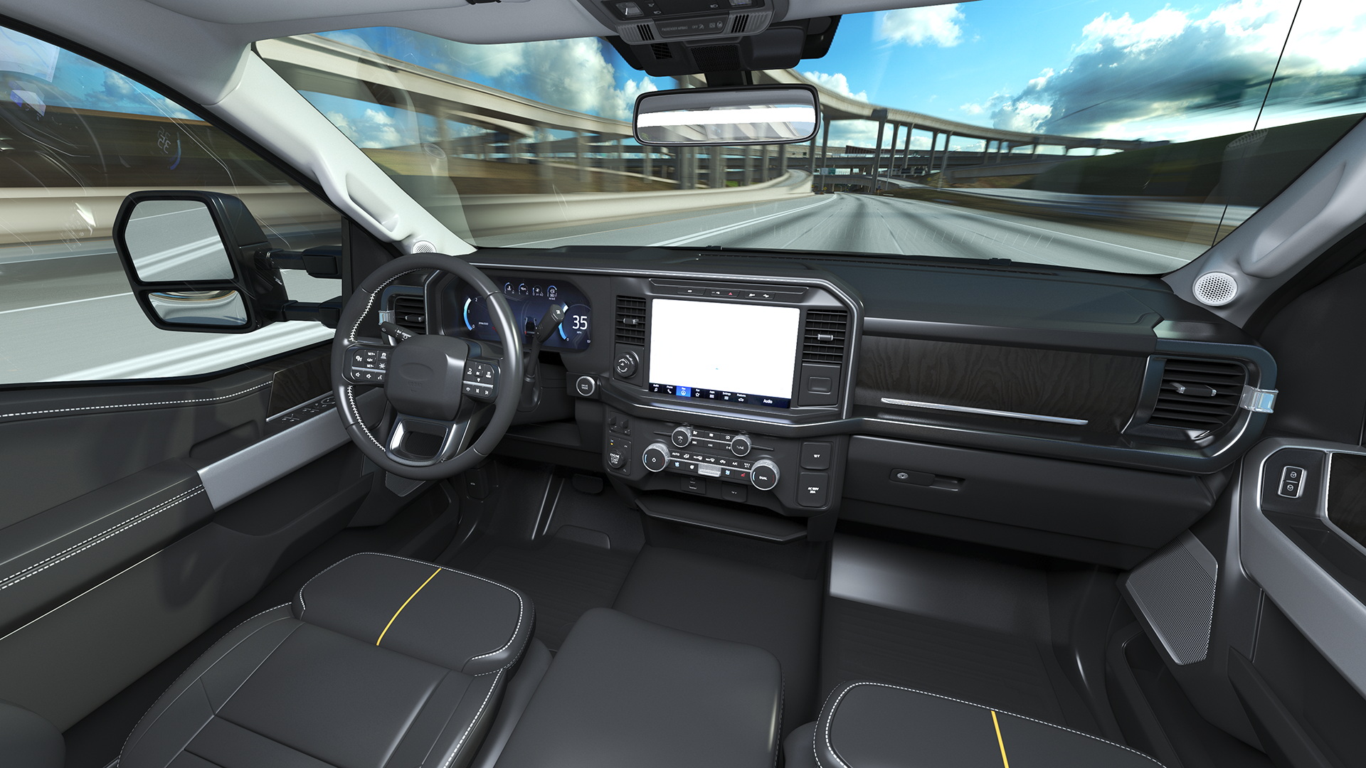 3D Two Doors Chassis Cab Black Rigged for Maya model