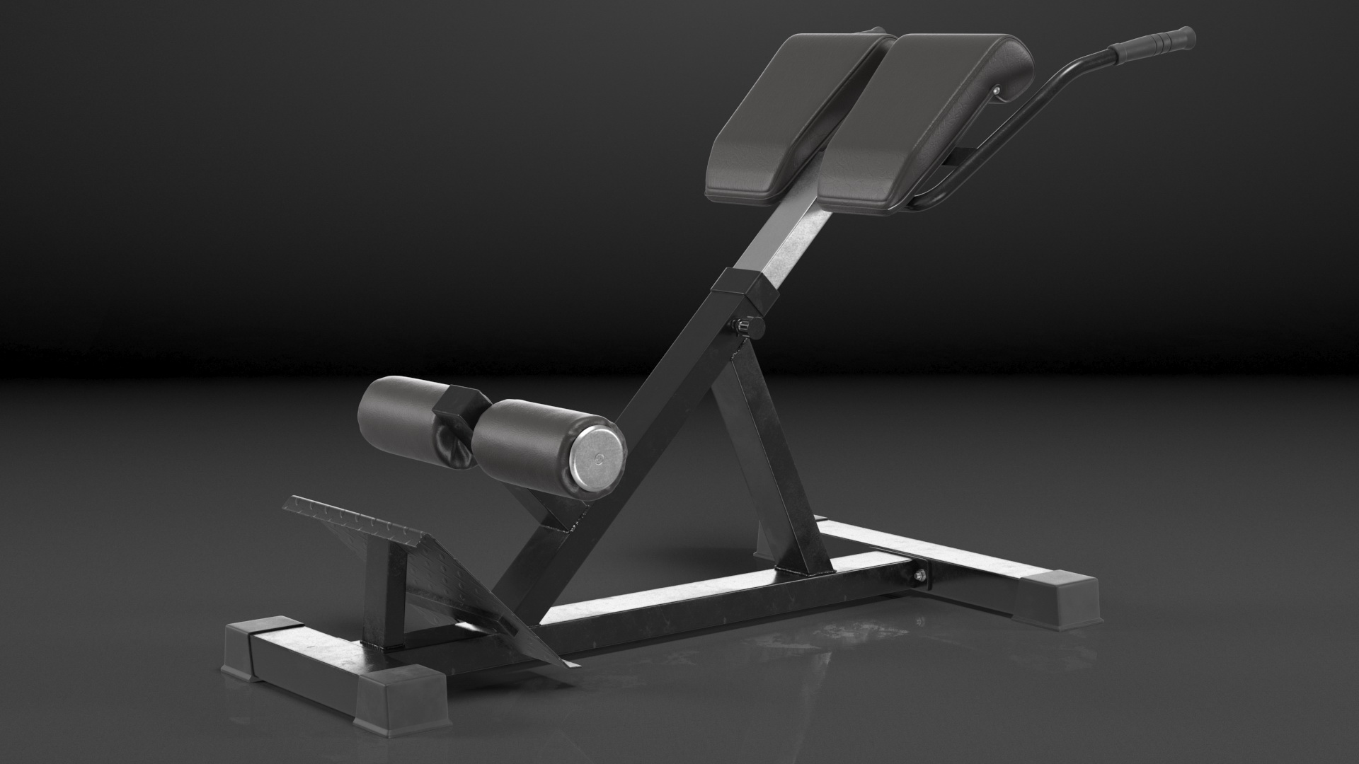 3D Hyperextension Bench Black