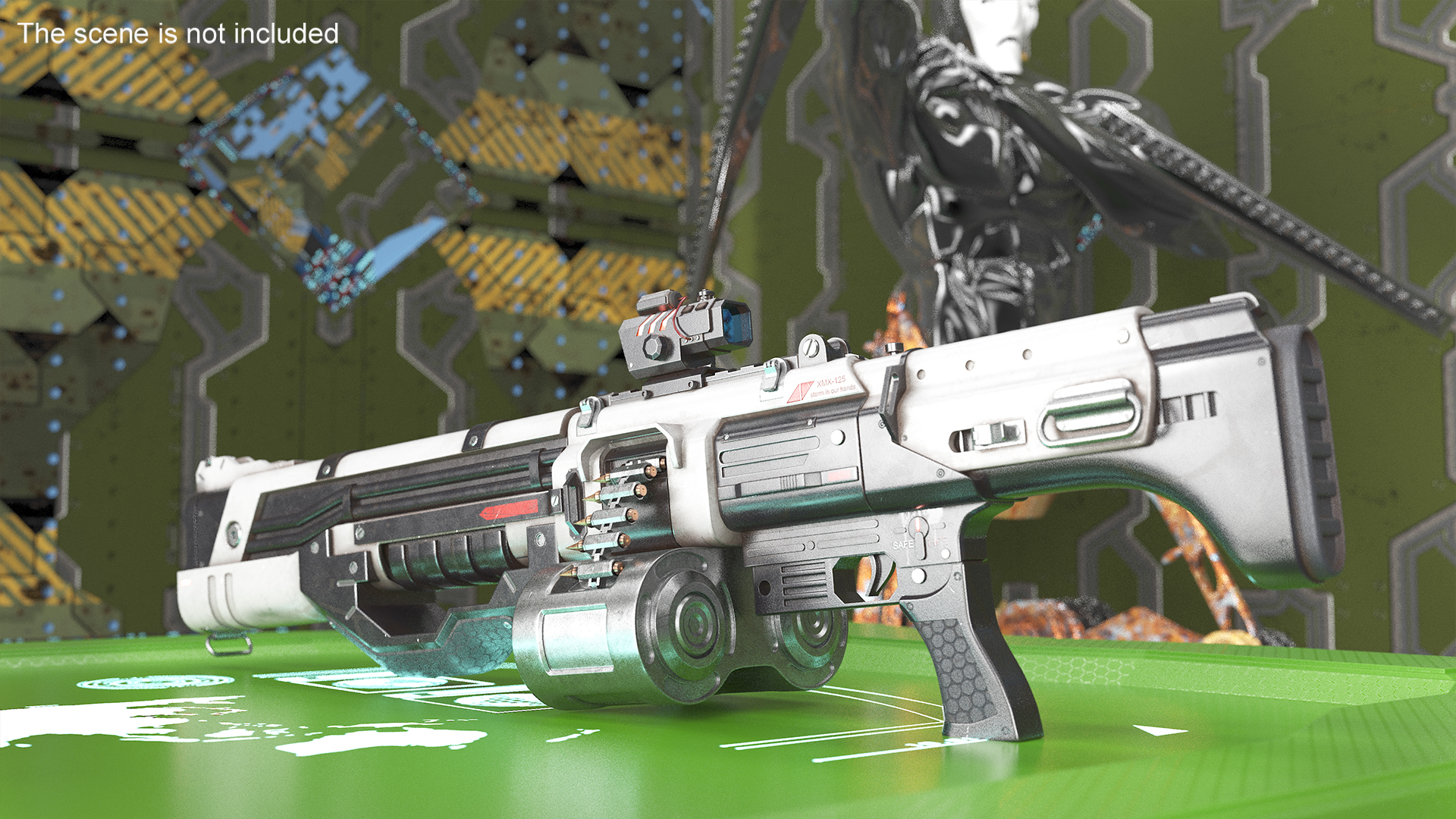 Futuristic Machine Gun 3D