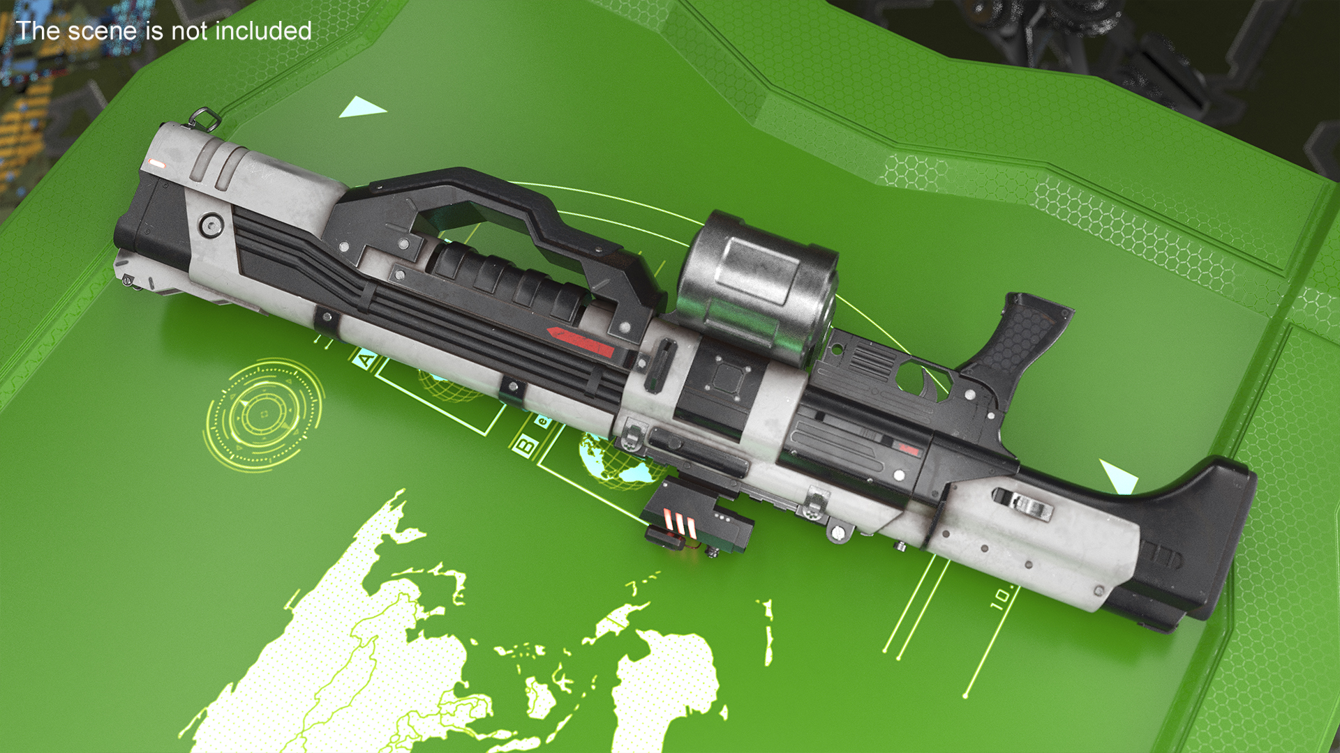 Futuristic Machine Gun 3D