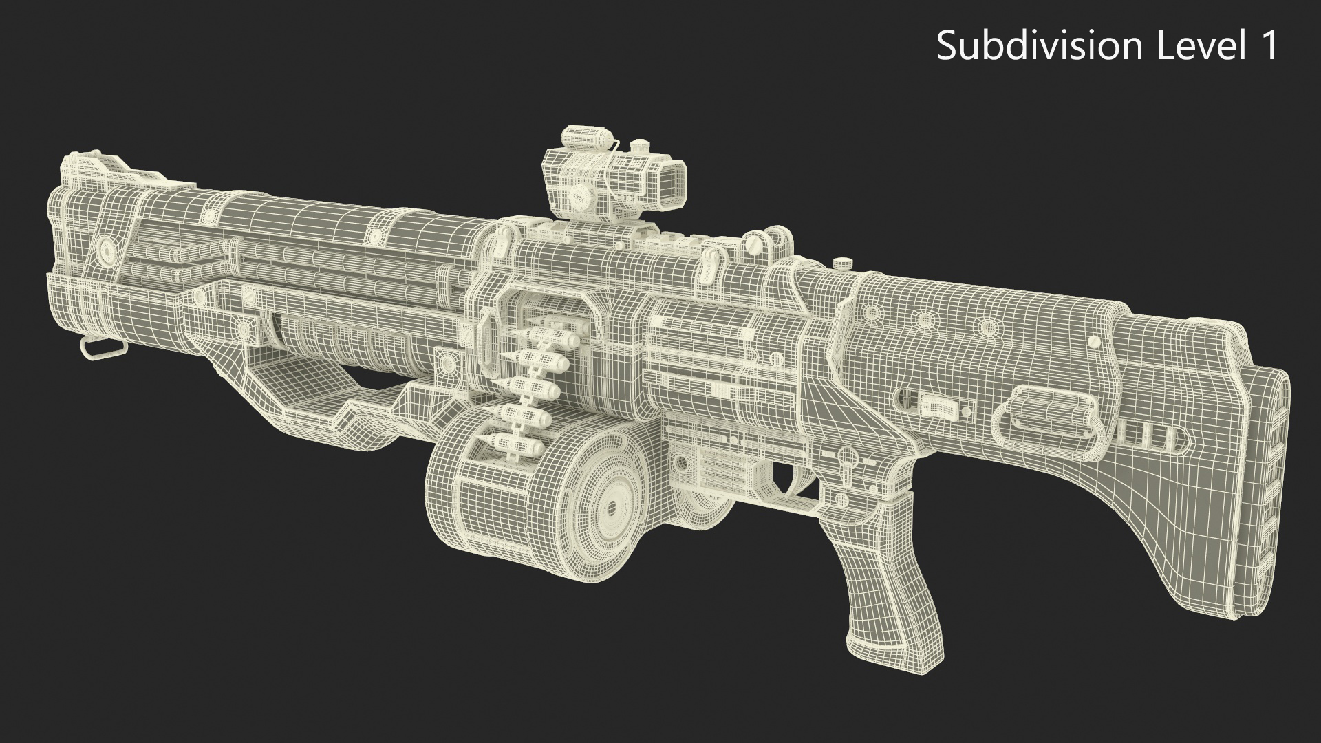 Futuristic Machine Gun 3D