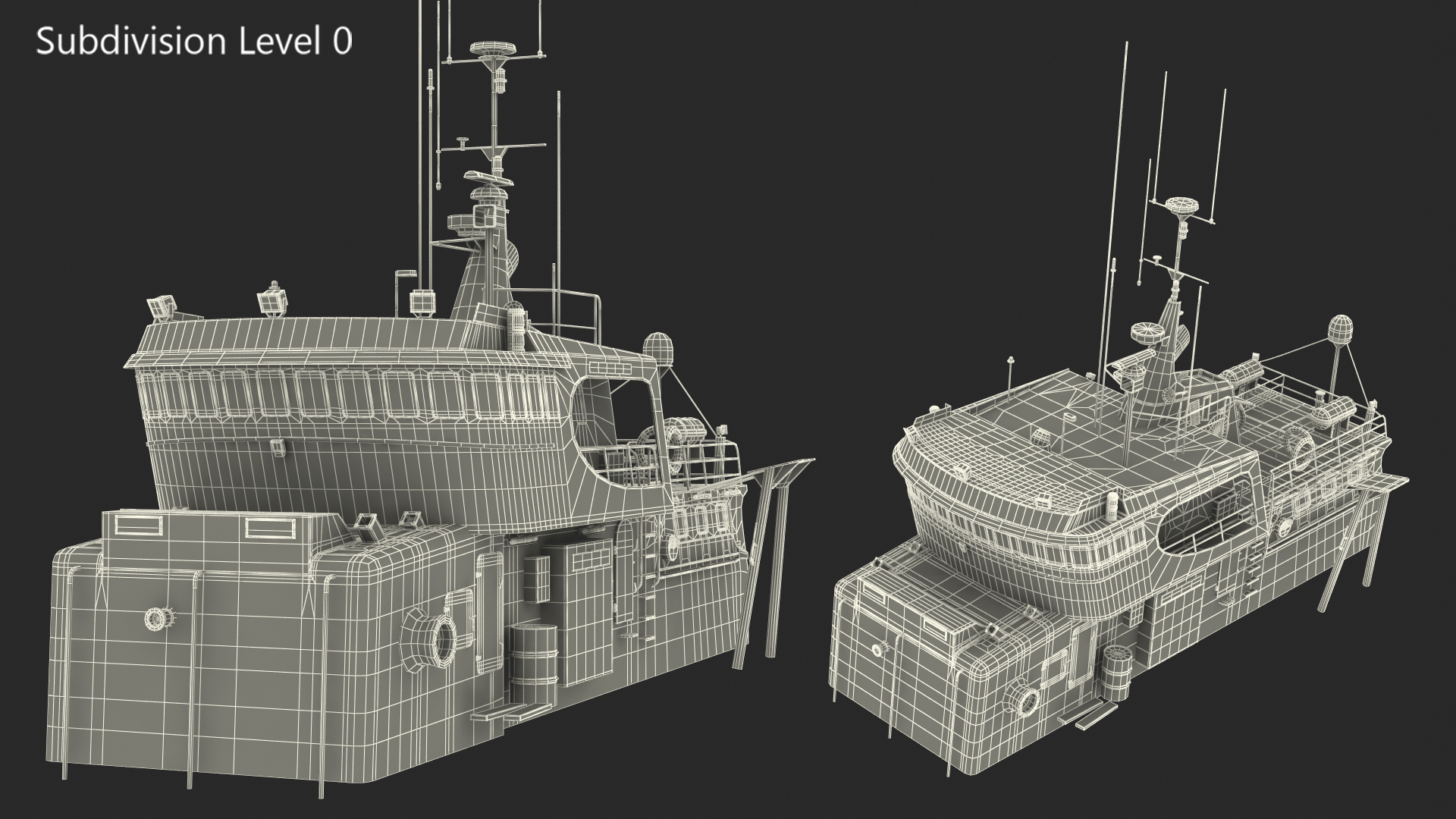 3D Fishing Boat Cabin model