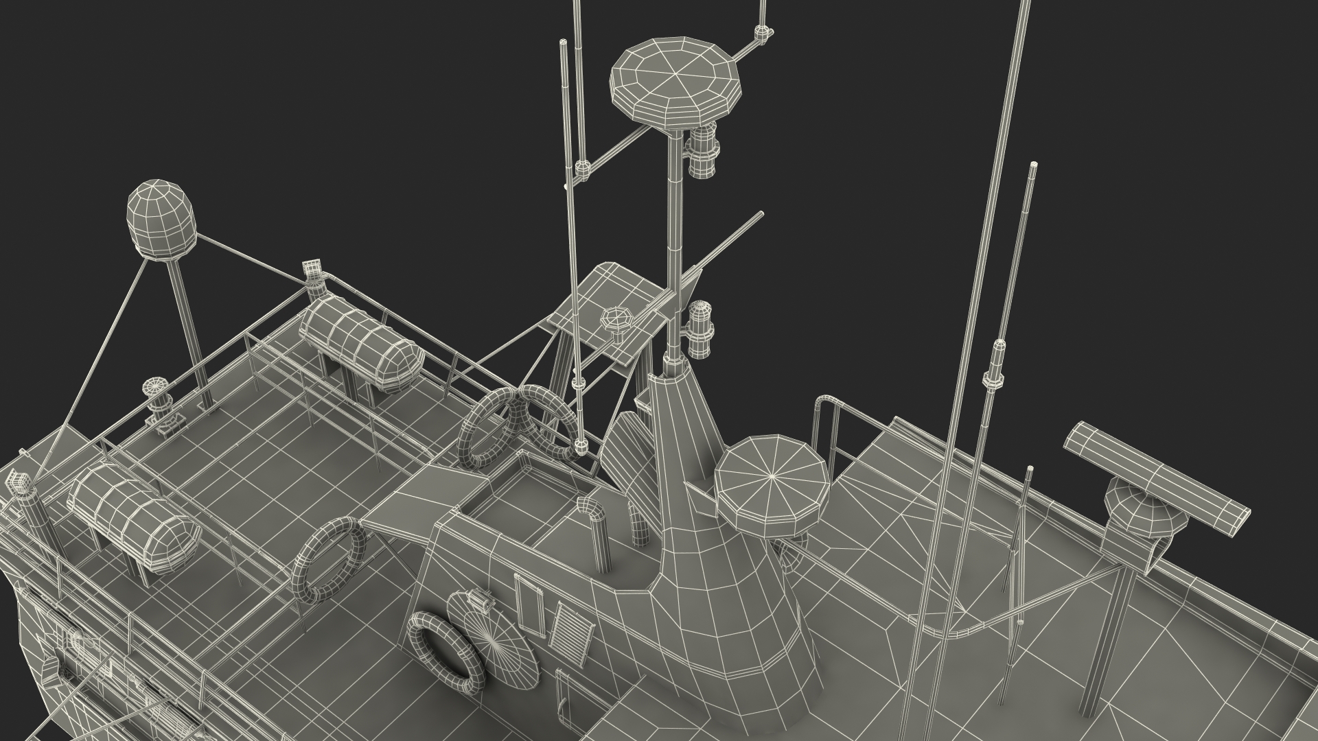 3D Fishing Boat Cabin model