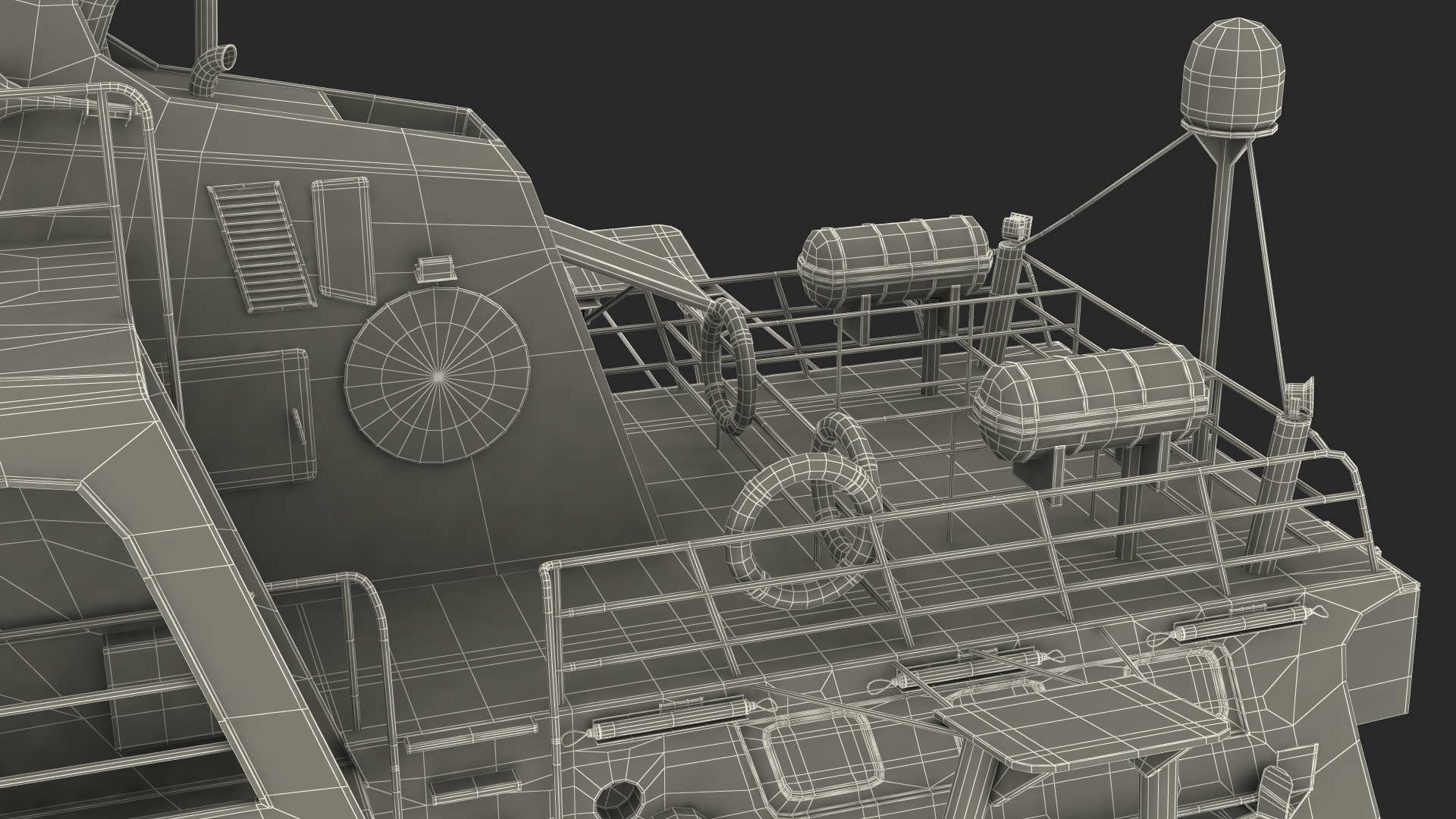 3D Fishing Boat Cabin model