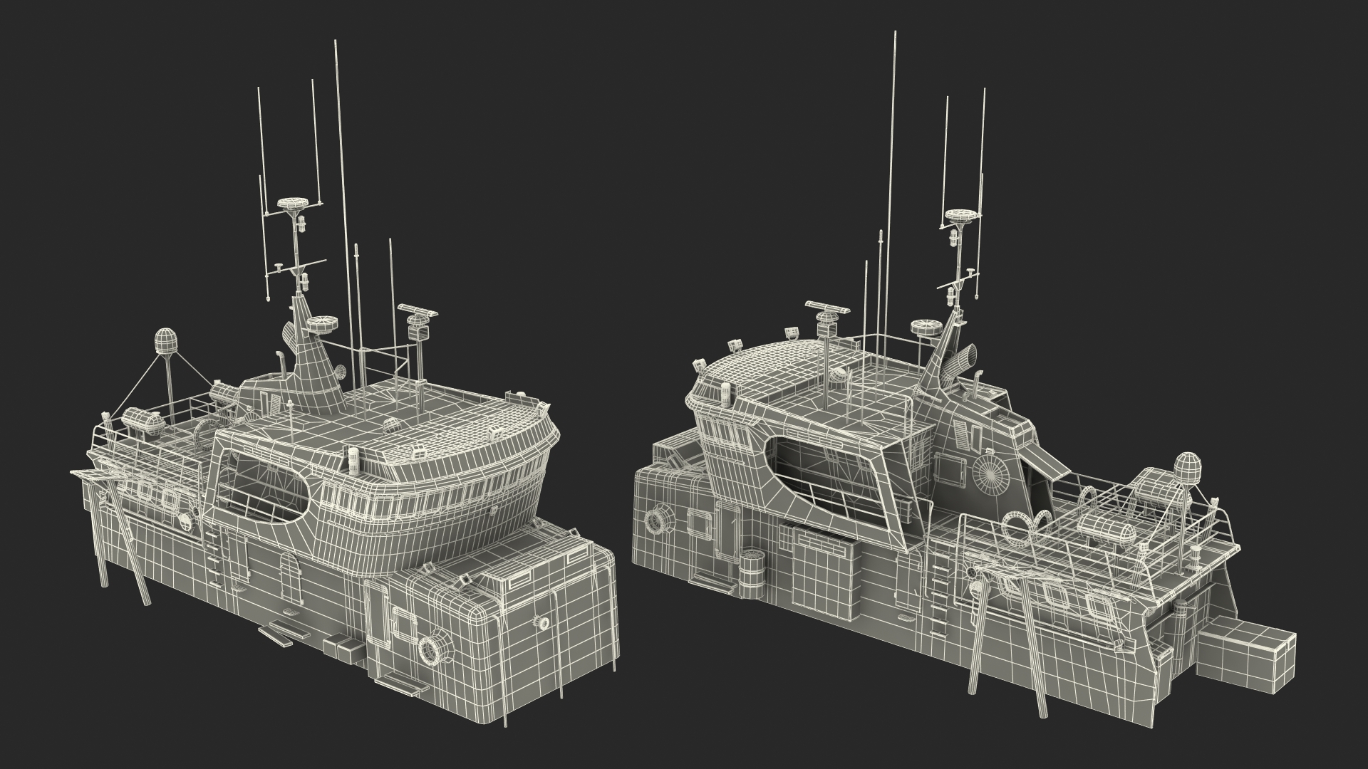 3D Fishing Boat Cabin model