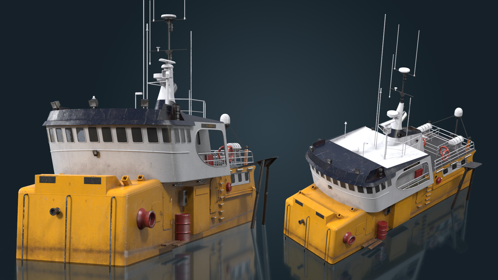 3D Fishing Boat Cabin model