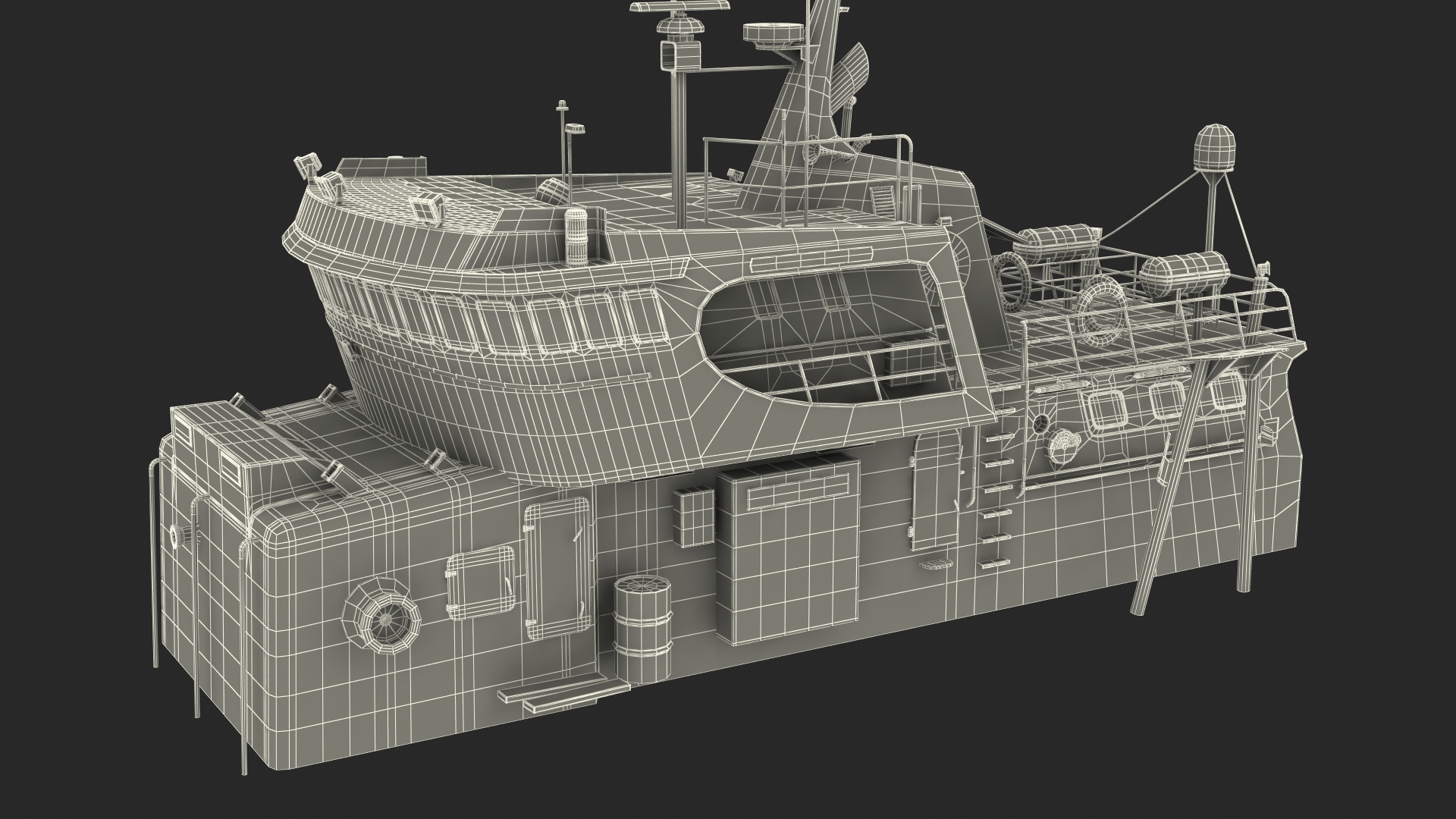 3D Fishing Boat Cabin model