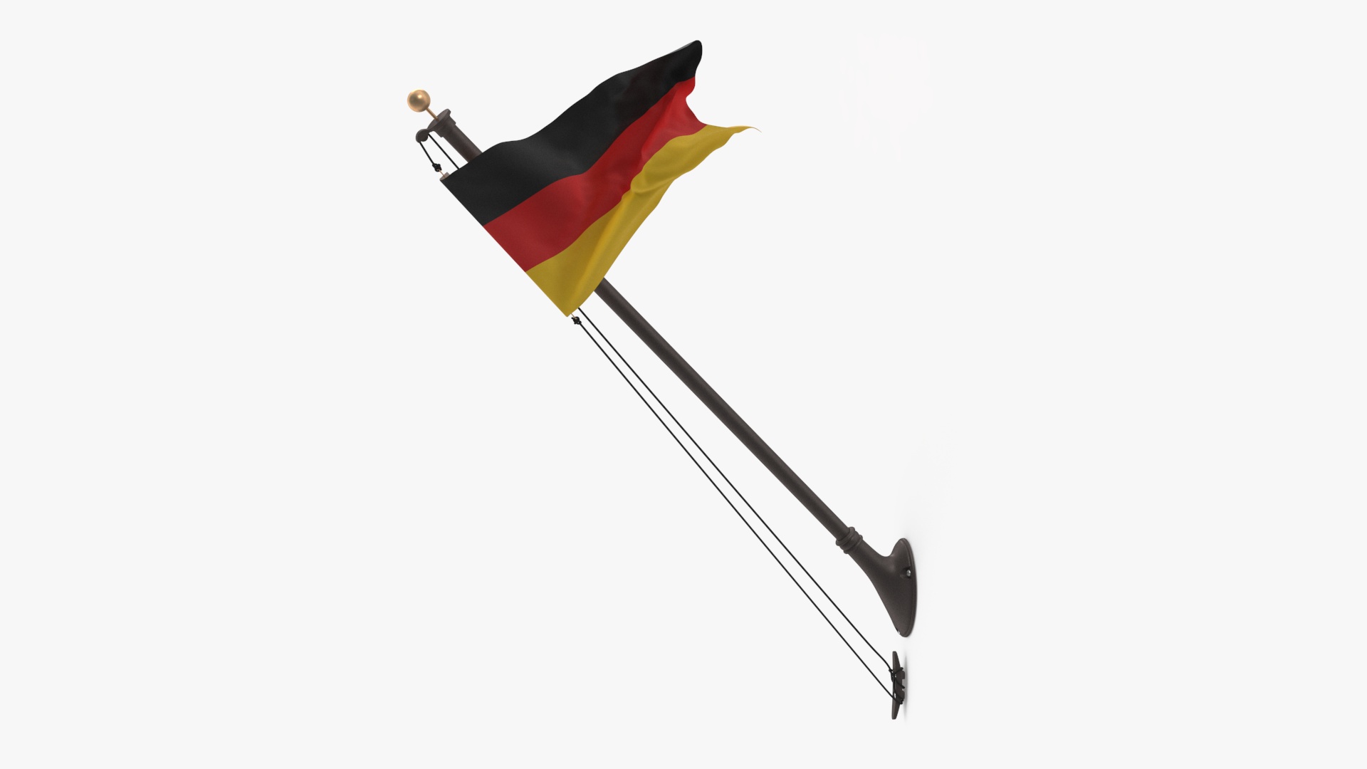3D model Germany National Flag on Wall Mount