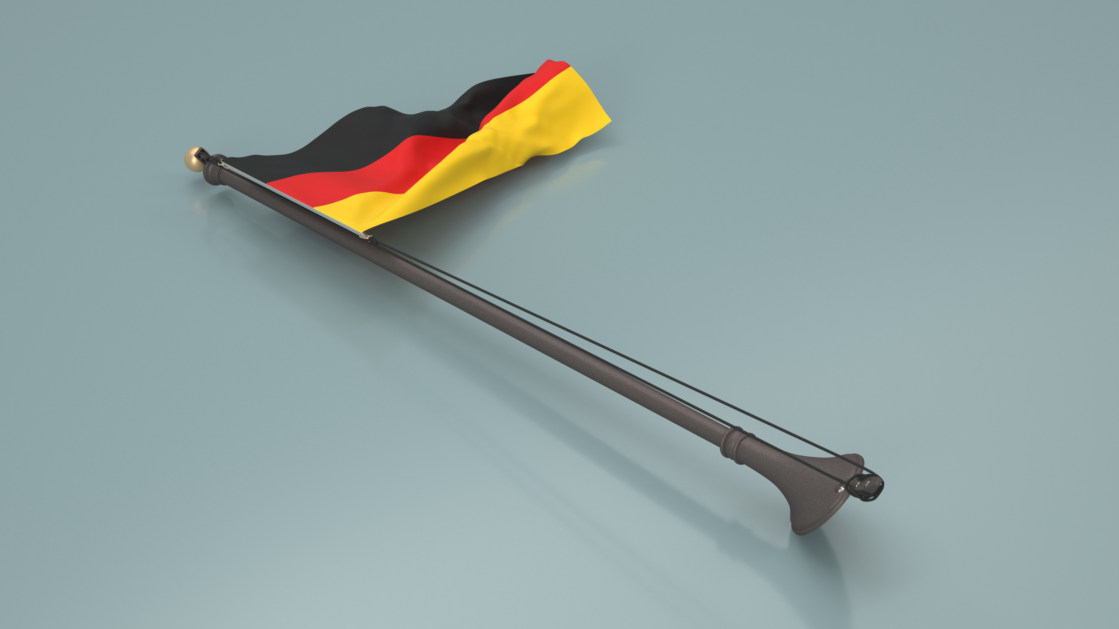 3D model Germany National Flag on Wall Mount