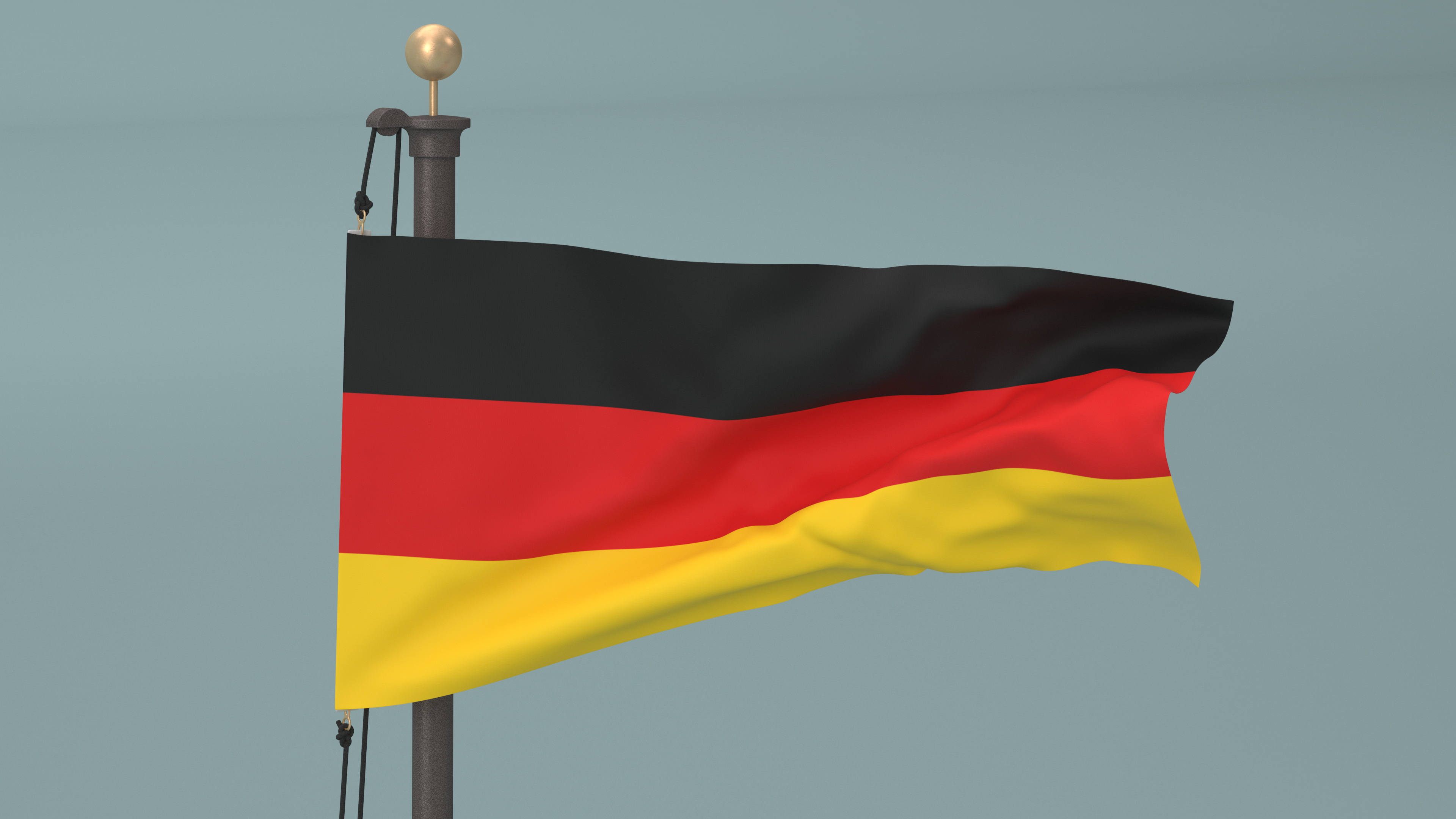 3D model Germany National Flag on Wall Mount