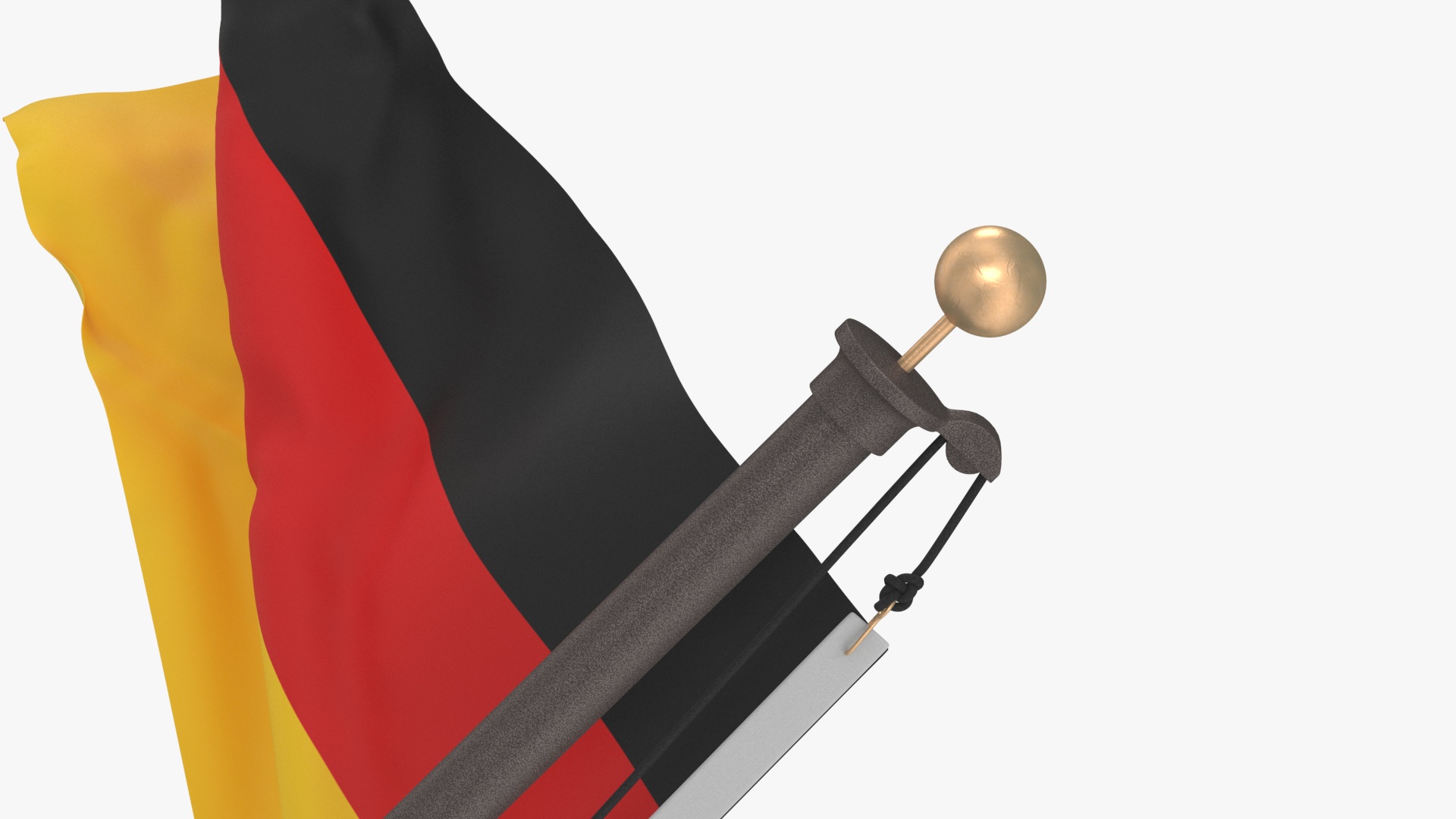 3D model Germany National Flag on Wall Mount