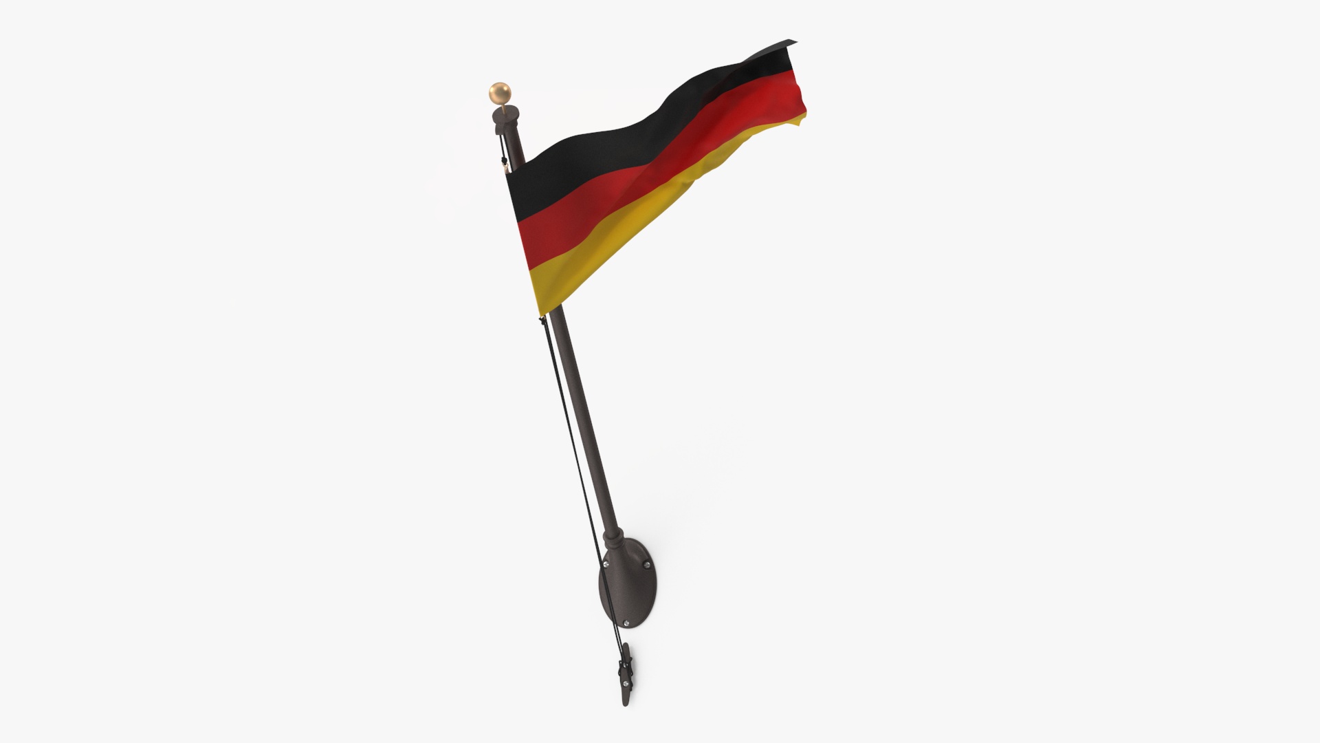 3D model Germany National Flag on Wall Mount