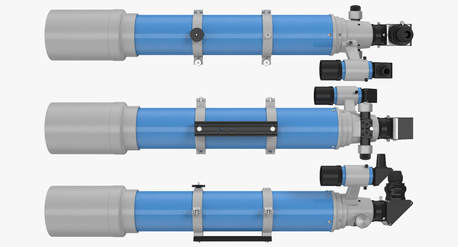 Refractor Telescope Generic 3D