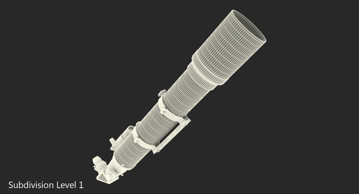 Refractor Telescope Generic 3D