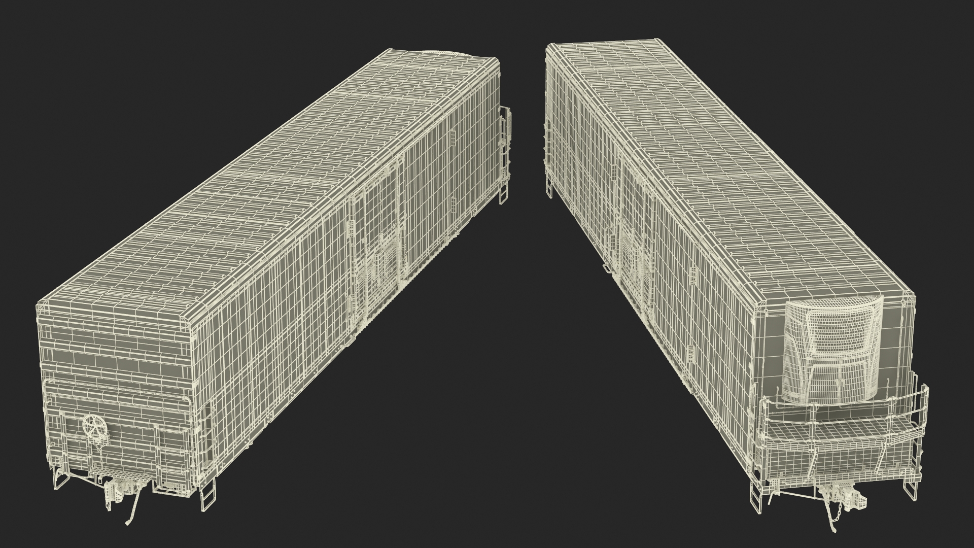 3D model Tropicana Refrigerated Boxcar Train