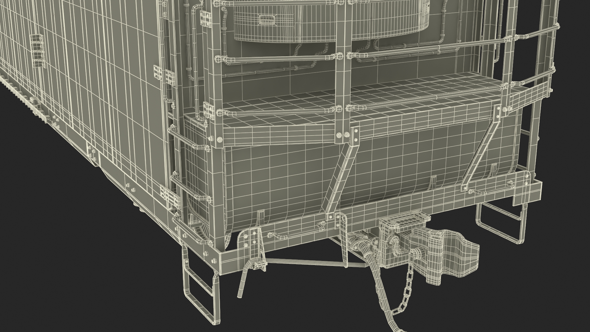 3D model Tropicana Refrigerated Boxcar Train