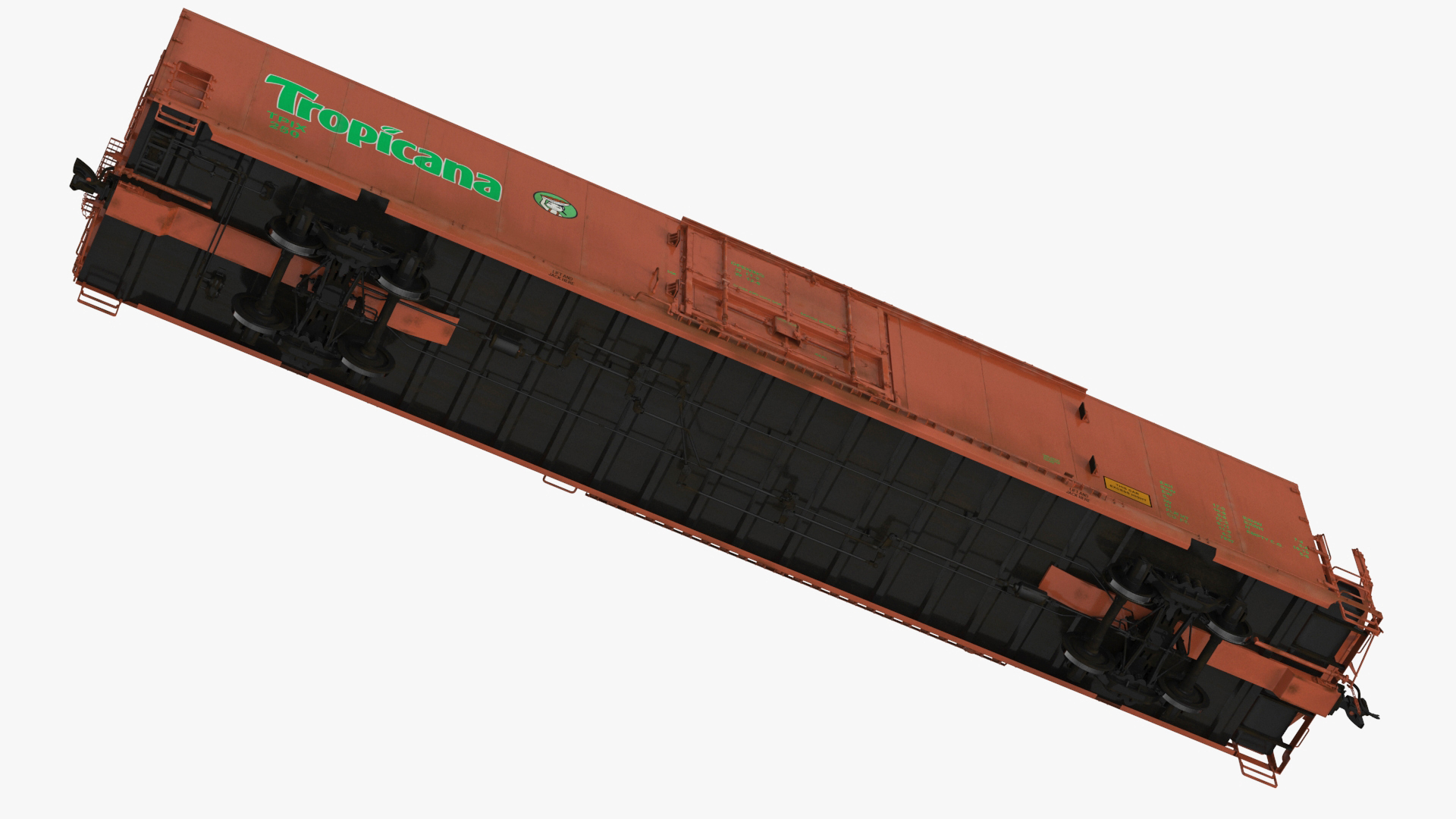 3D model Tropicana Refrigerated Boxcar Train