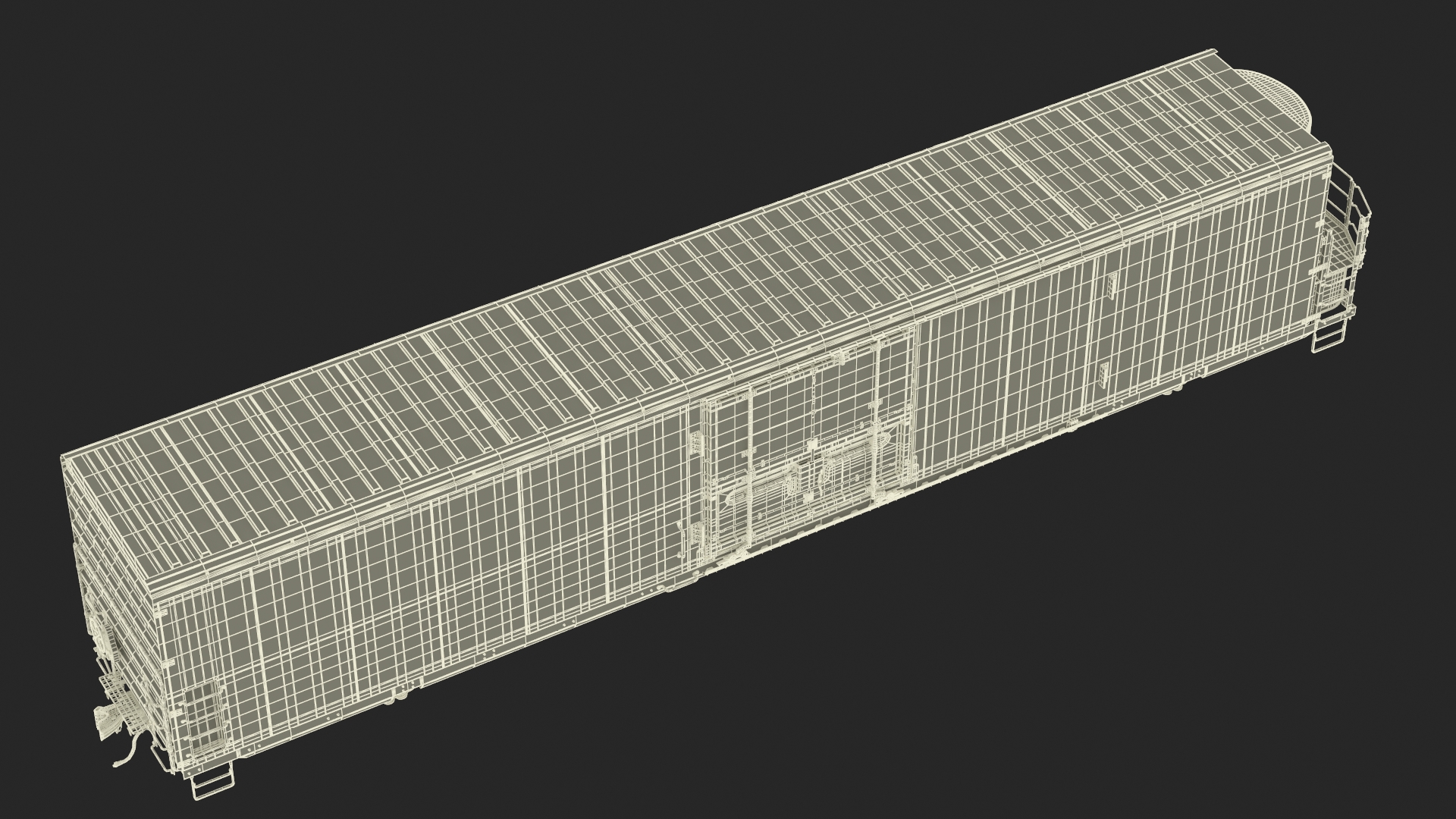 3D model Tropicana Refrigerated Boxcar Train