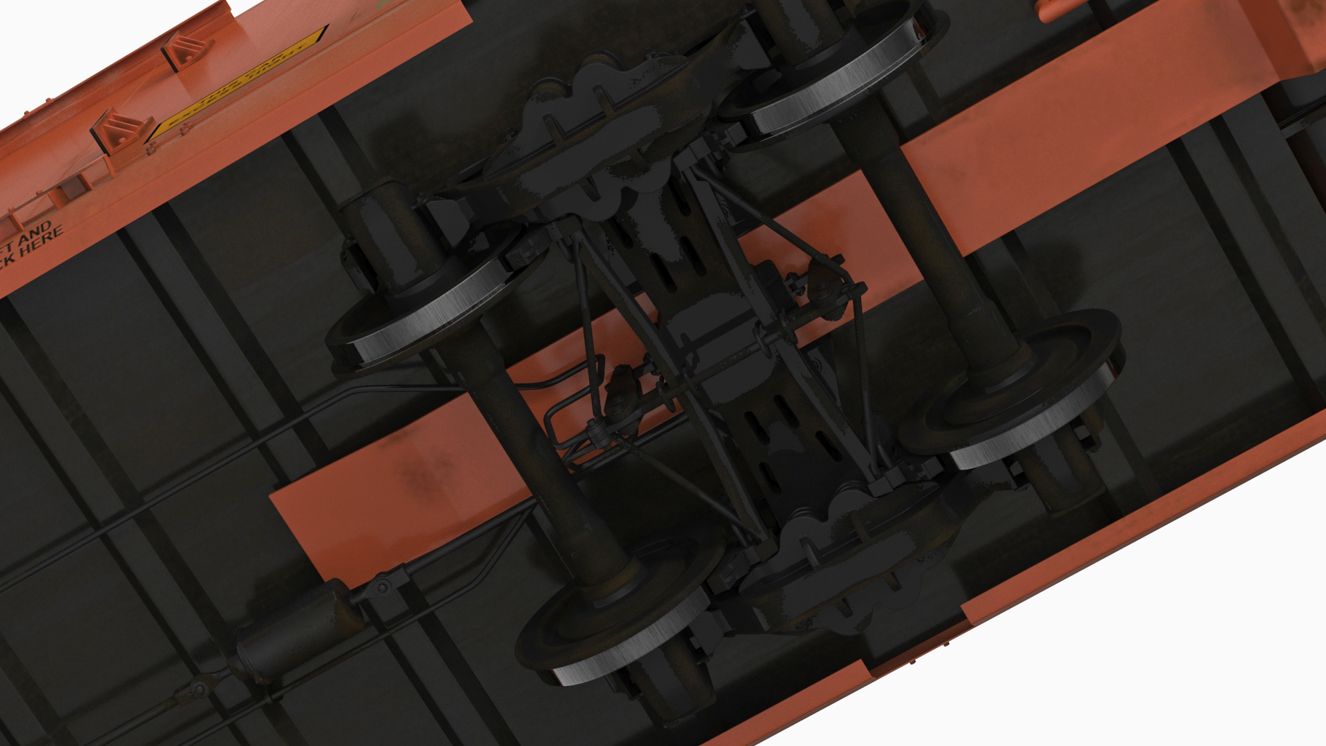 3D model Tropicana Refrigerated Boxcar Train