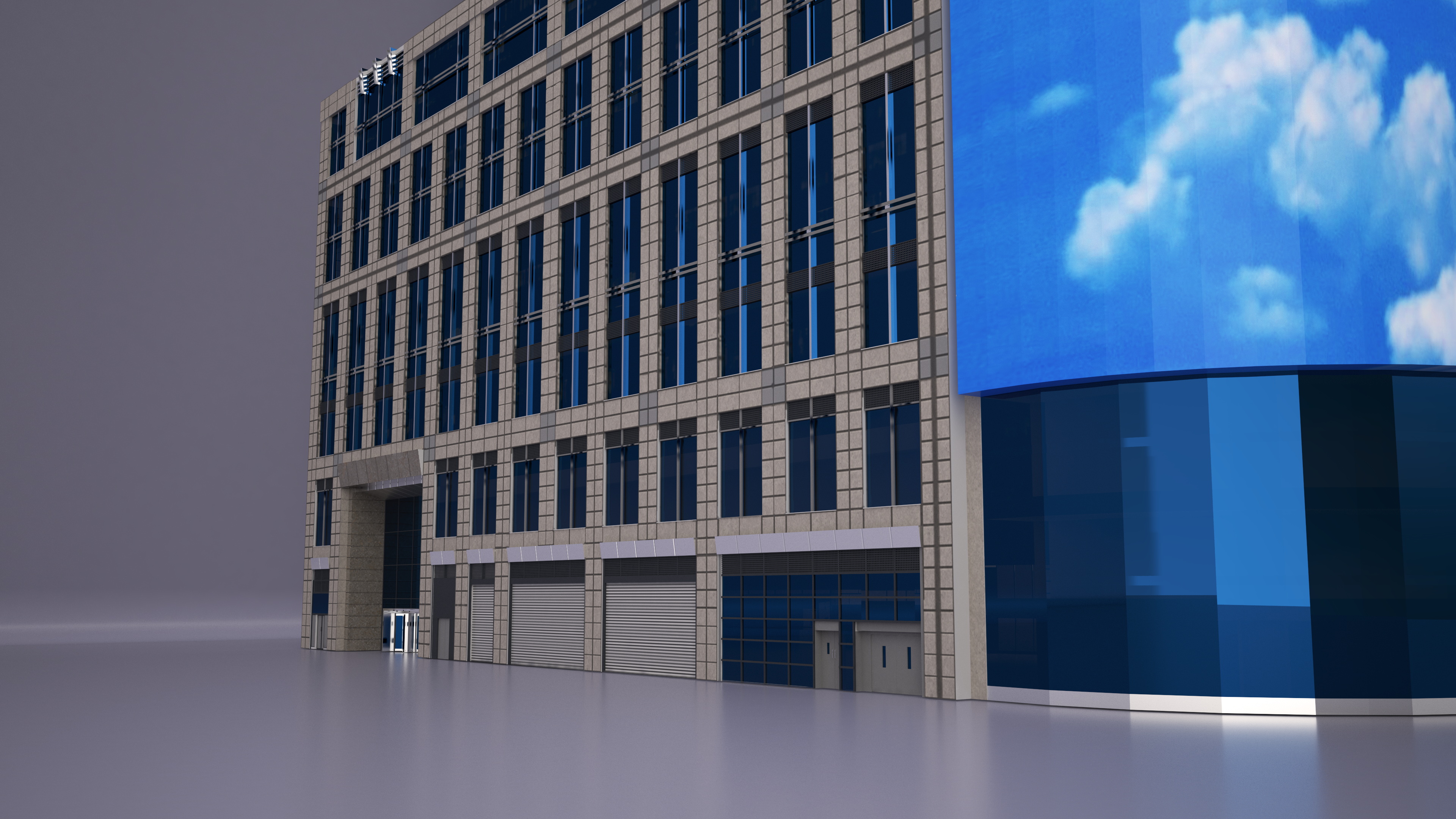 Modern Skyscraper Conde Nast Building 3D