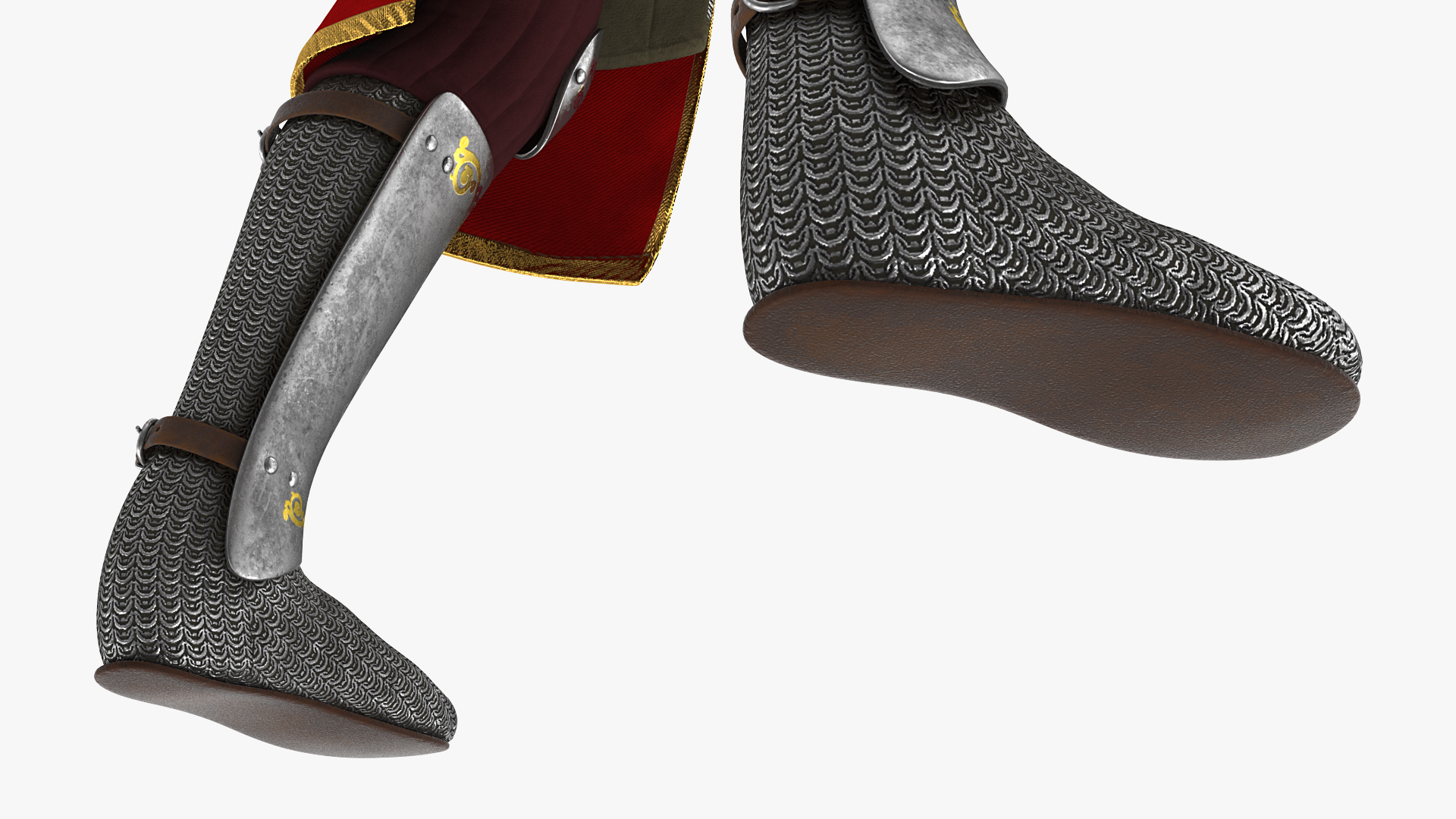 3D Crusader Knight King with Sword