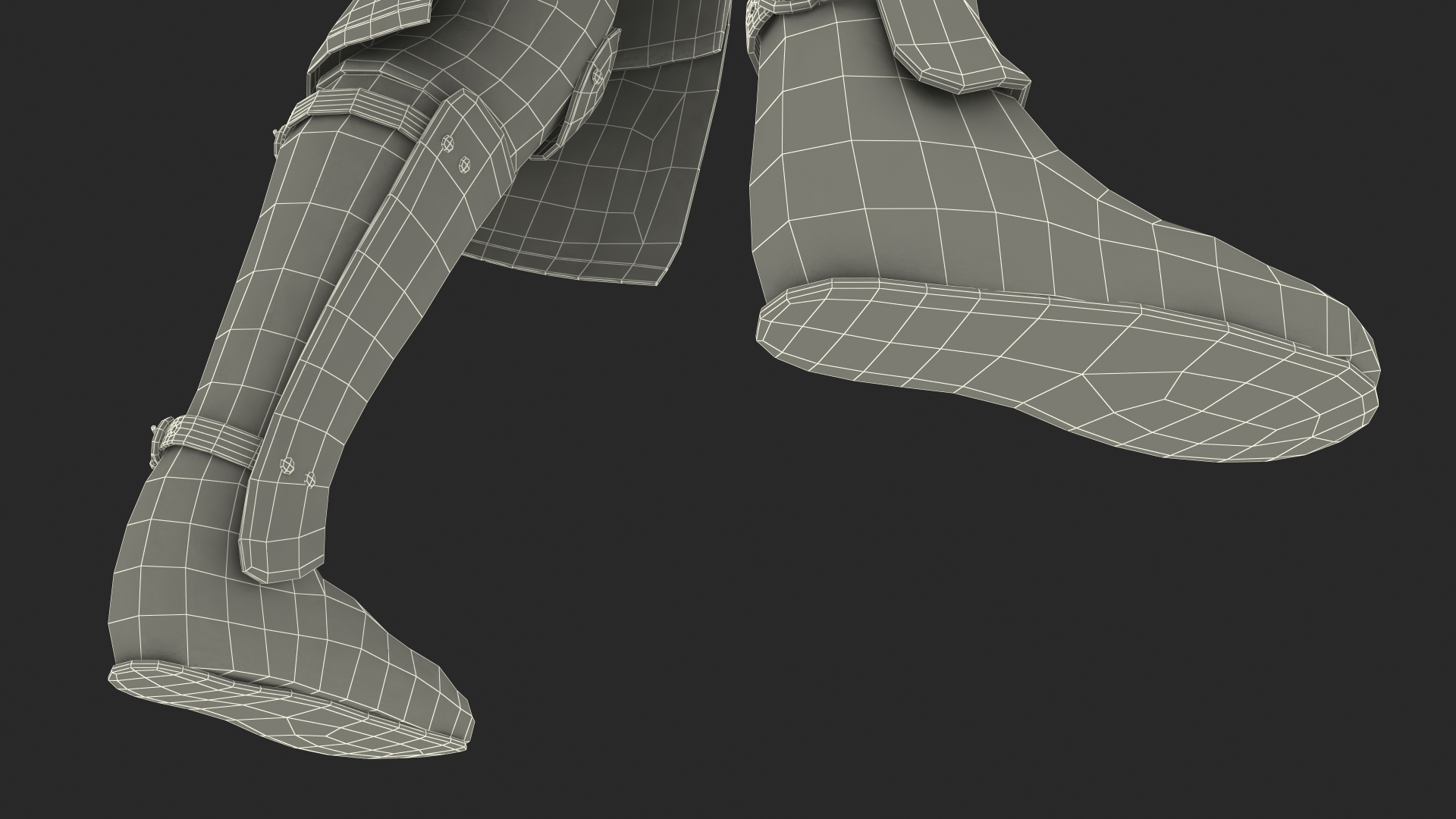 3D Crusader Knight King with Sword